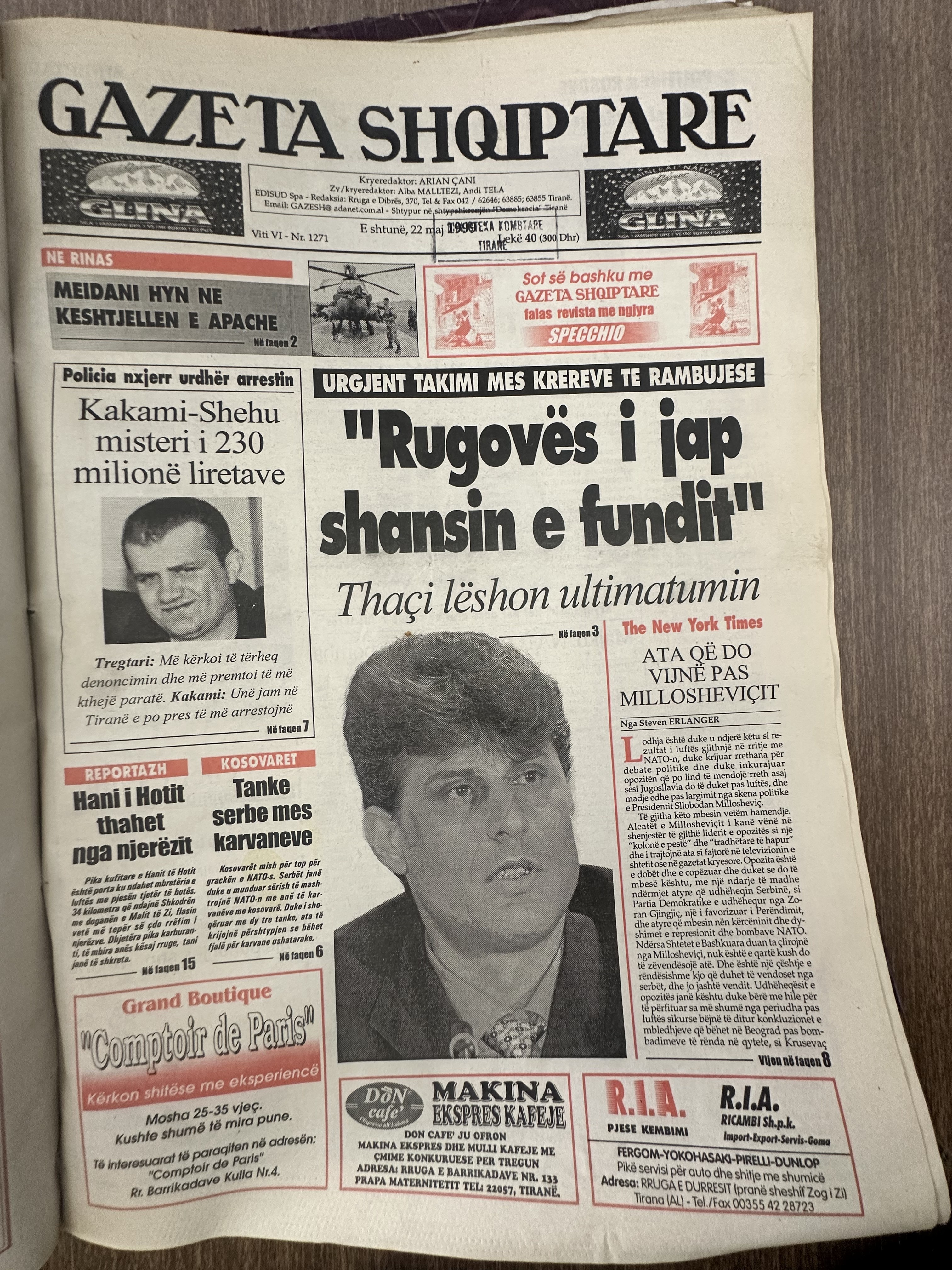 Gazeta Shqiptare 1999-05-22