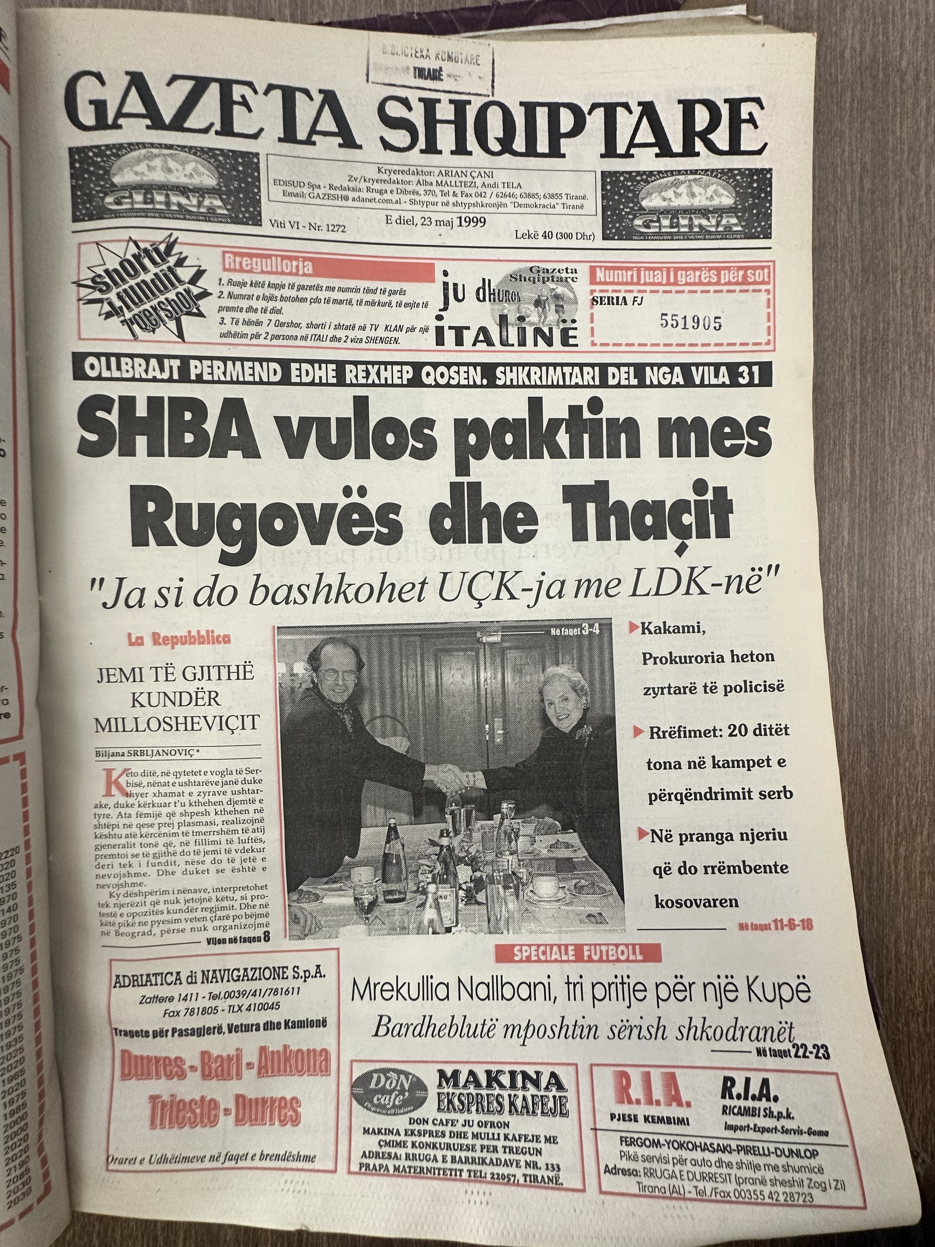 Gazeta Shqiptare 1999-05-23