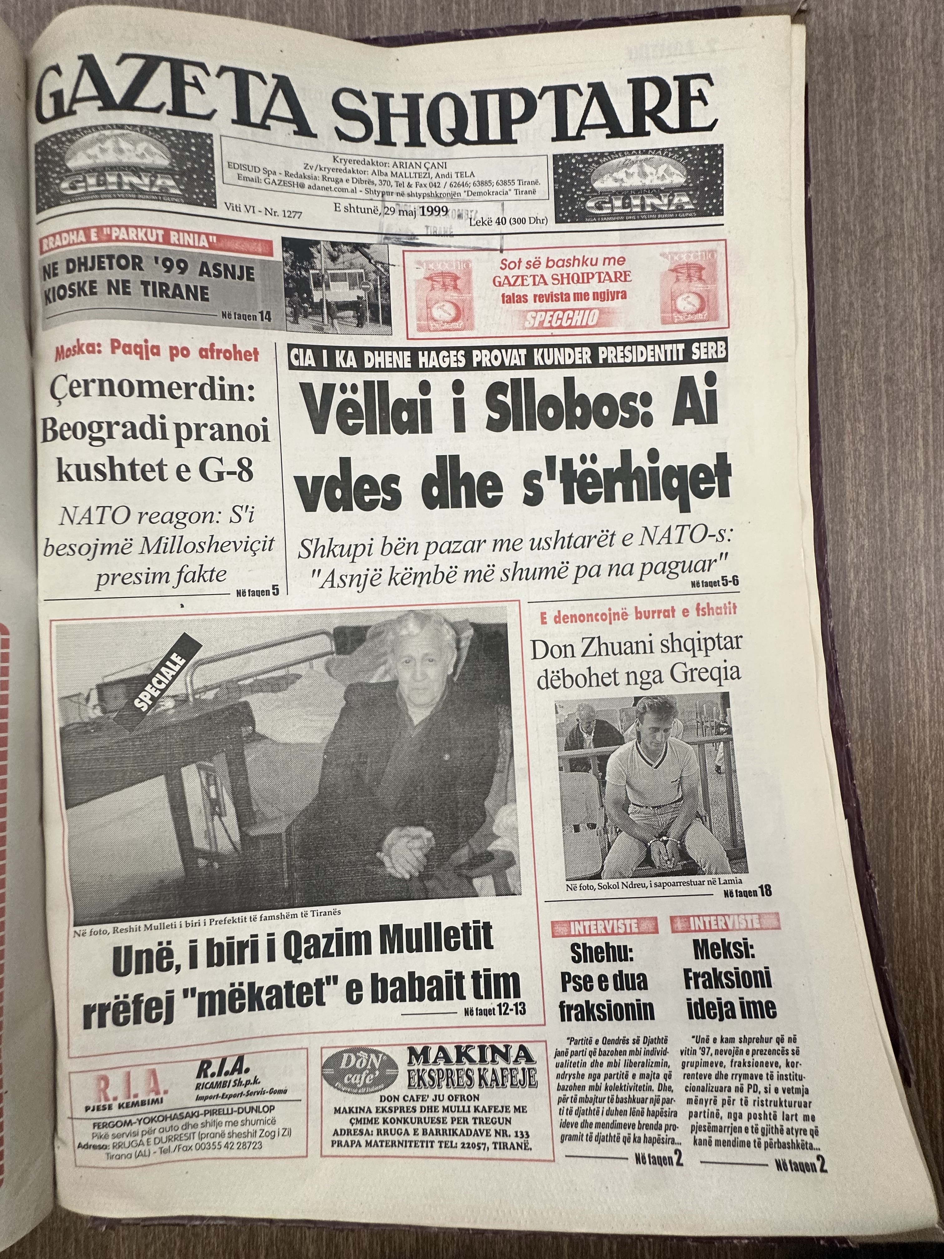 Gazeta Shqiptare 1999-05-29