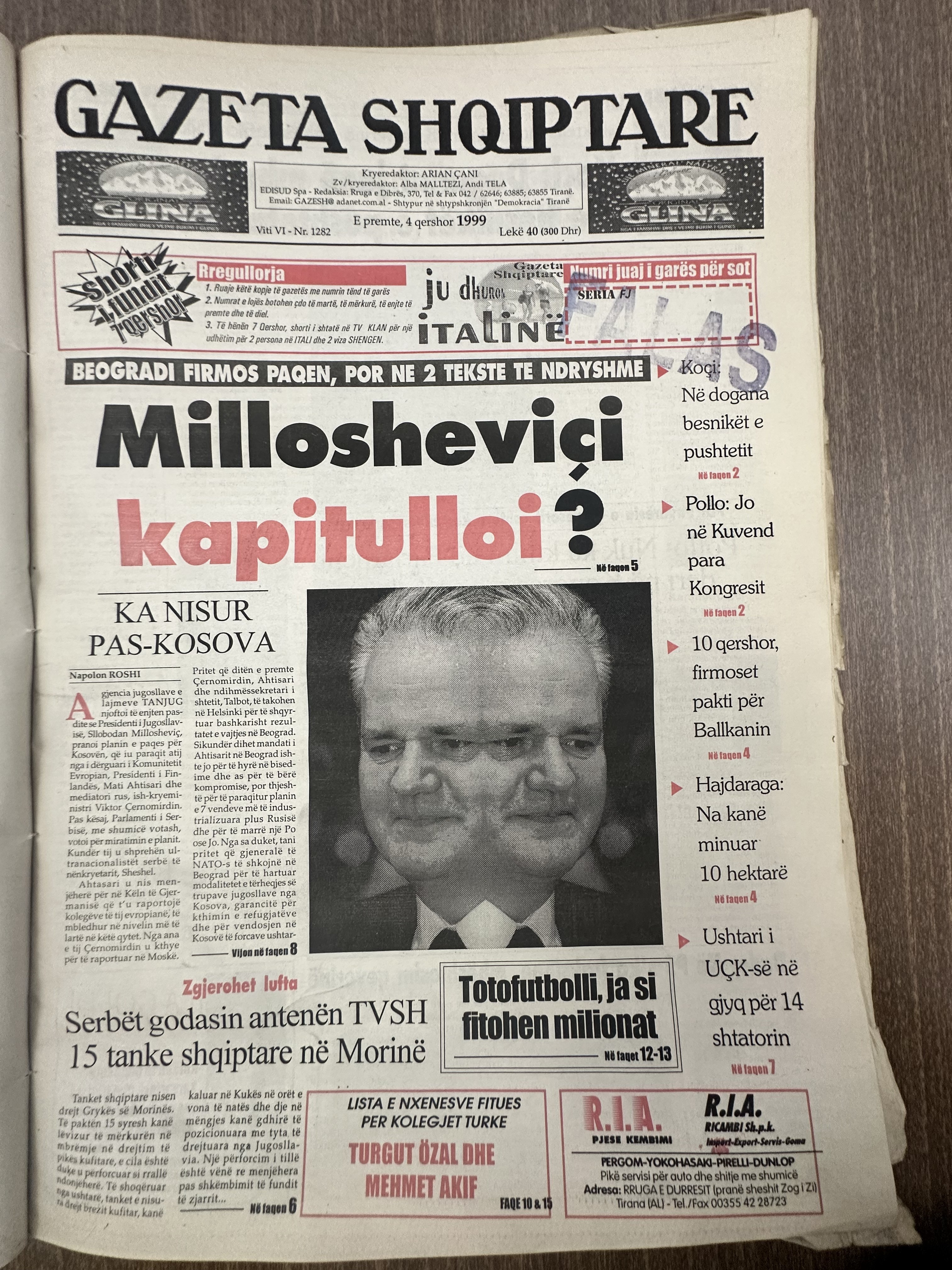Gazeta Shqiptare 1999-06-04