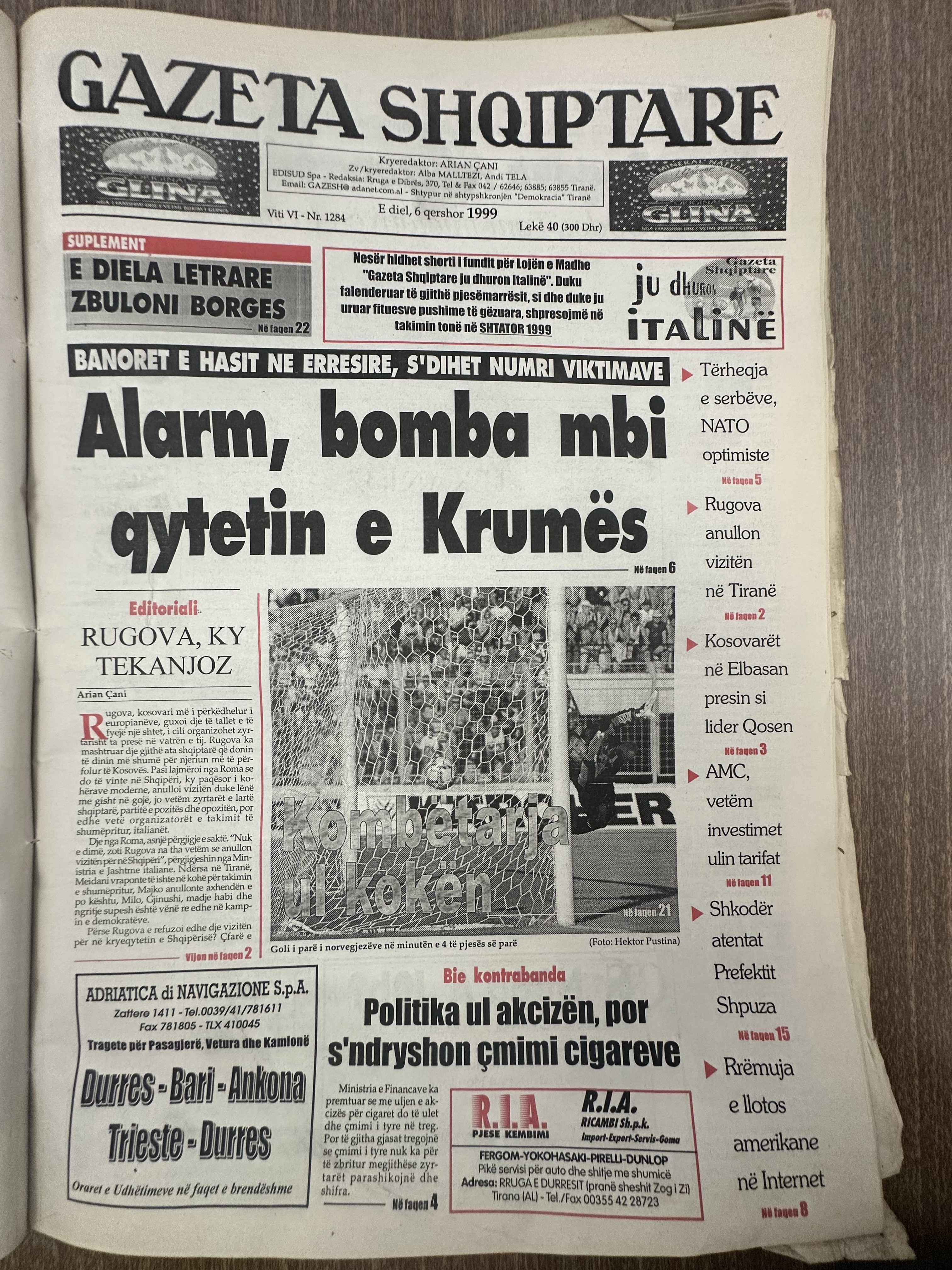 Gazeta Shqiptare 1999-06-06