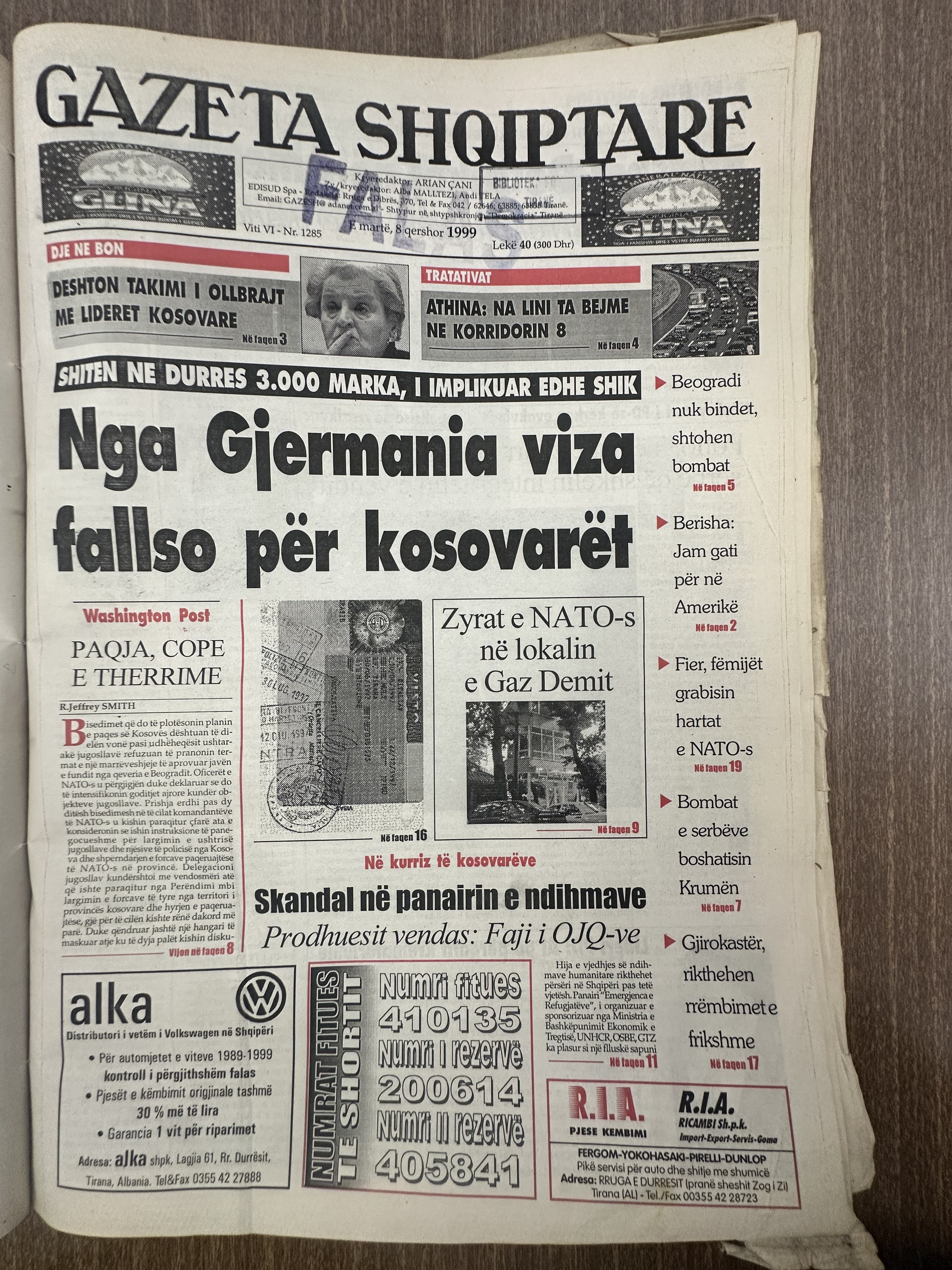 Gazeta Shqiptare 1999-06-08