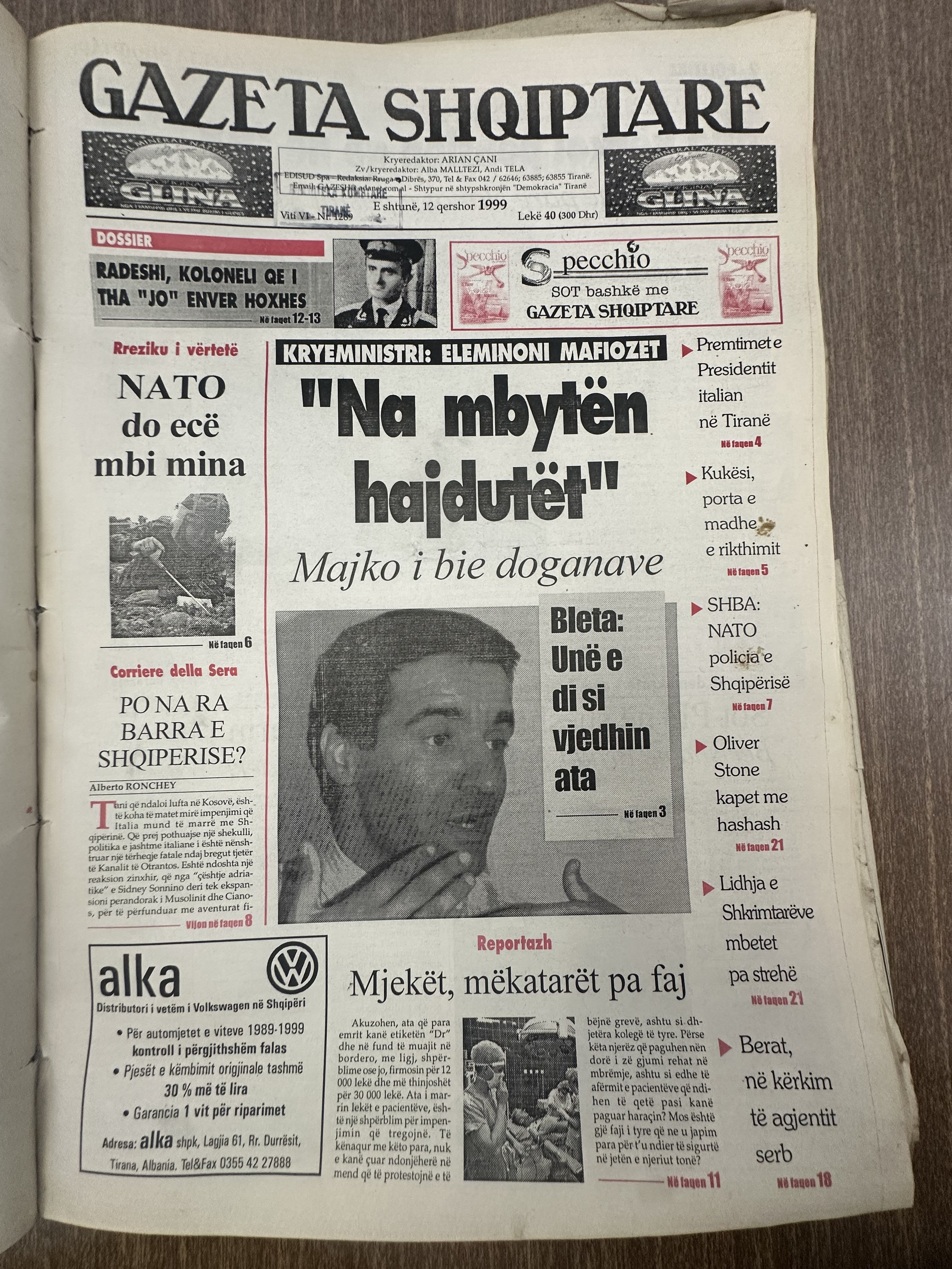 Gazeta Shqiptare 1999-06-12