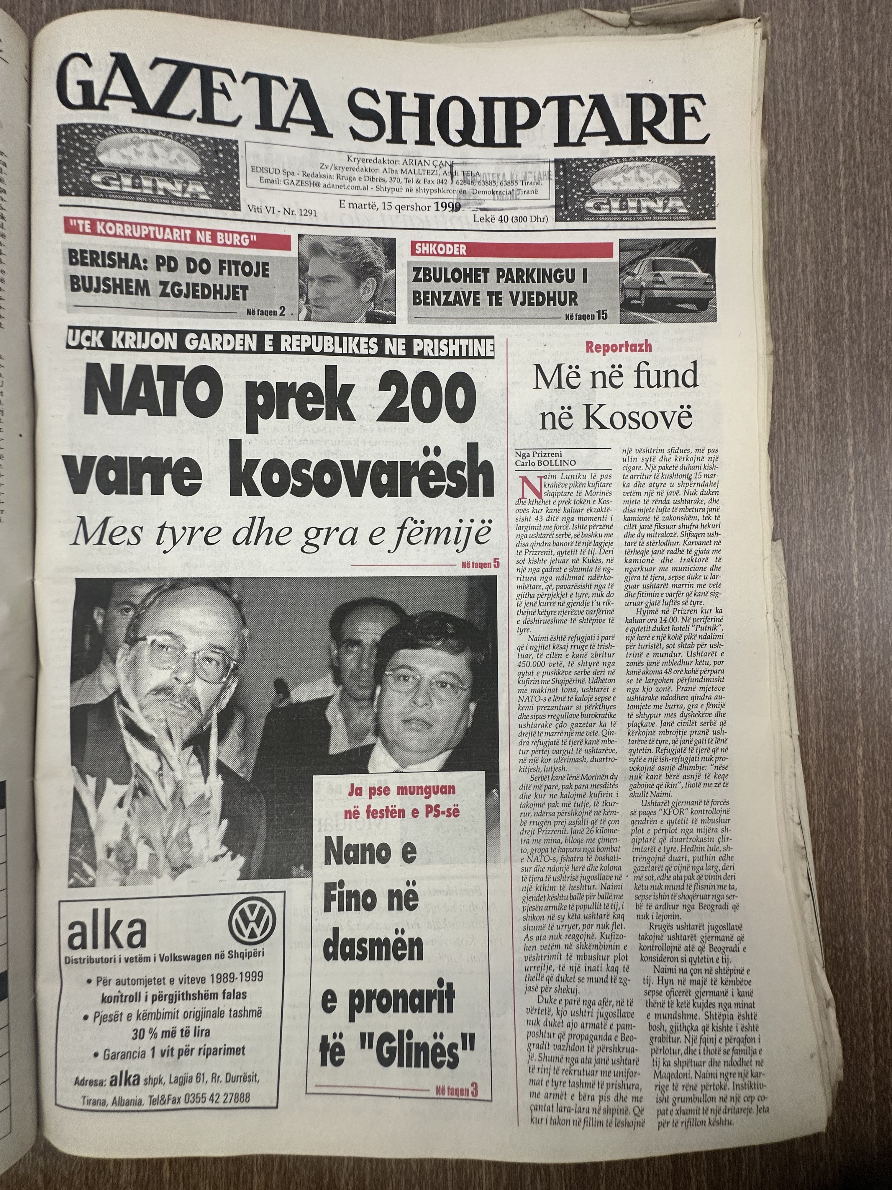 Gazeta Shqiptare 1999-06-15