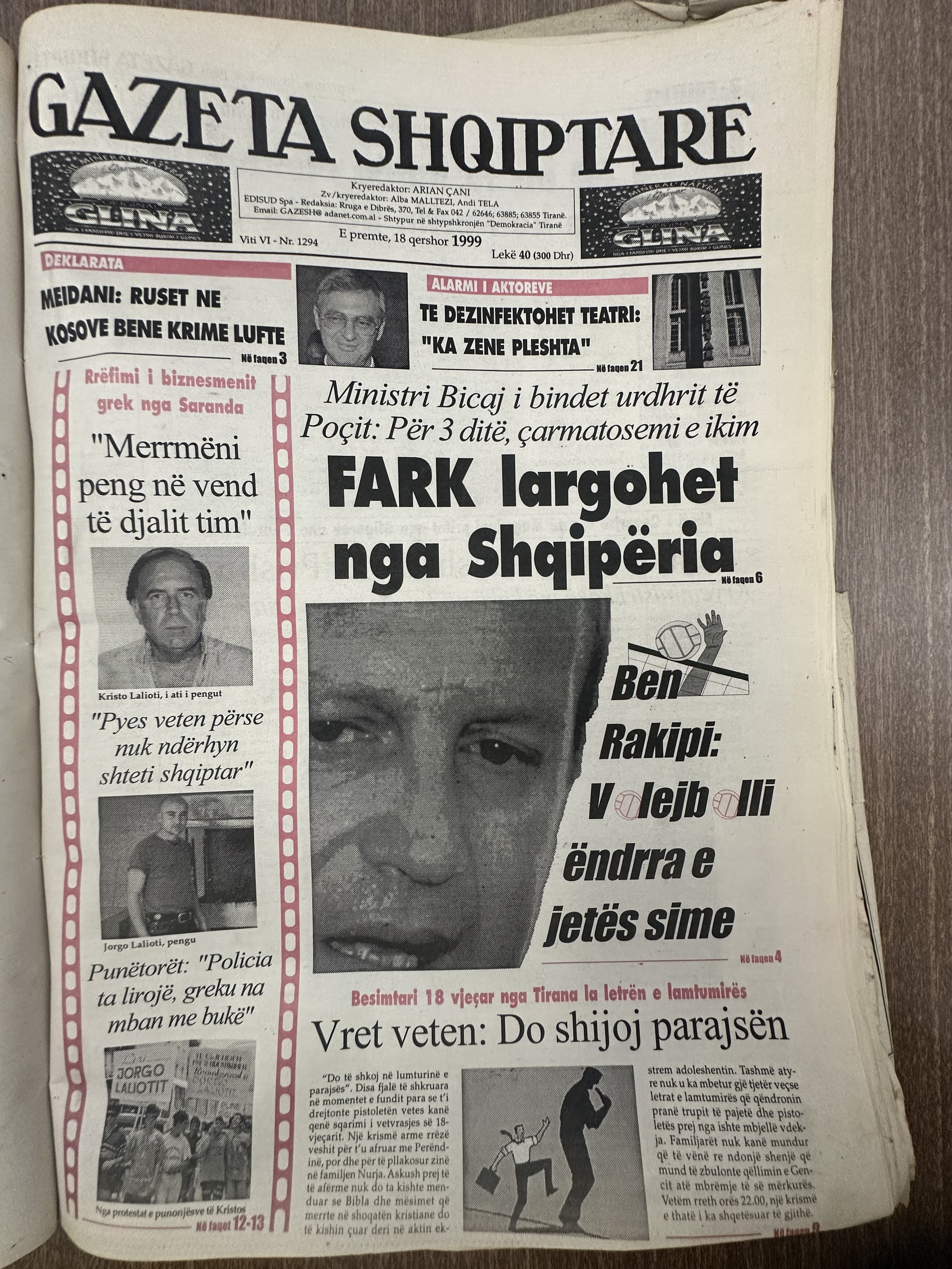 Gazeta Shqiptare 1999-06-18