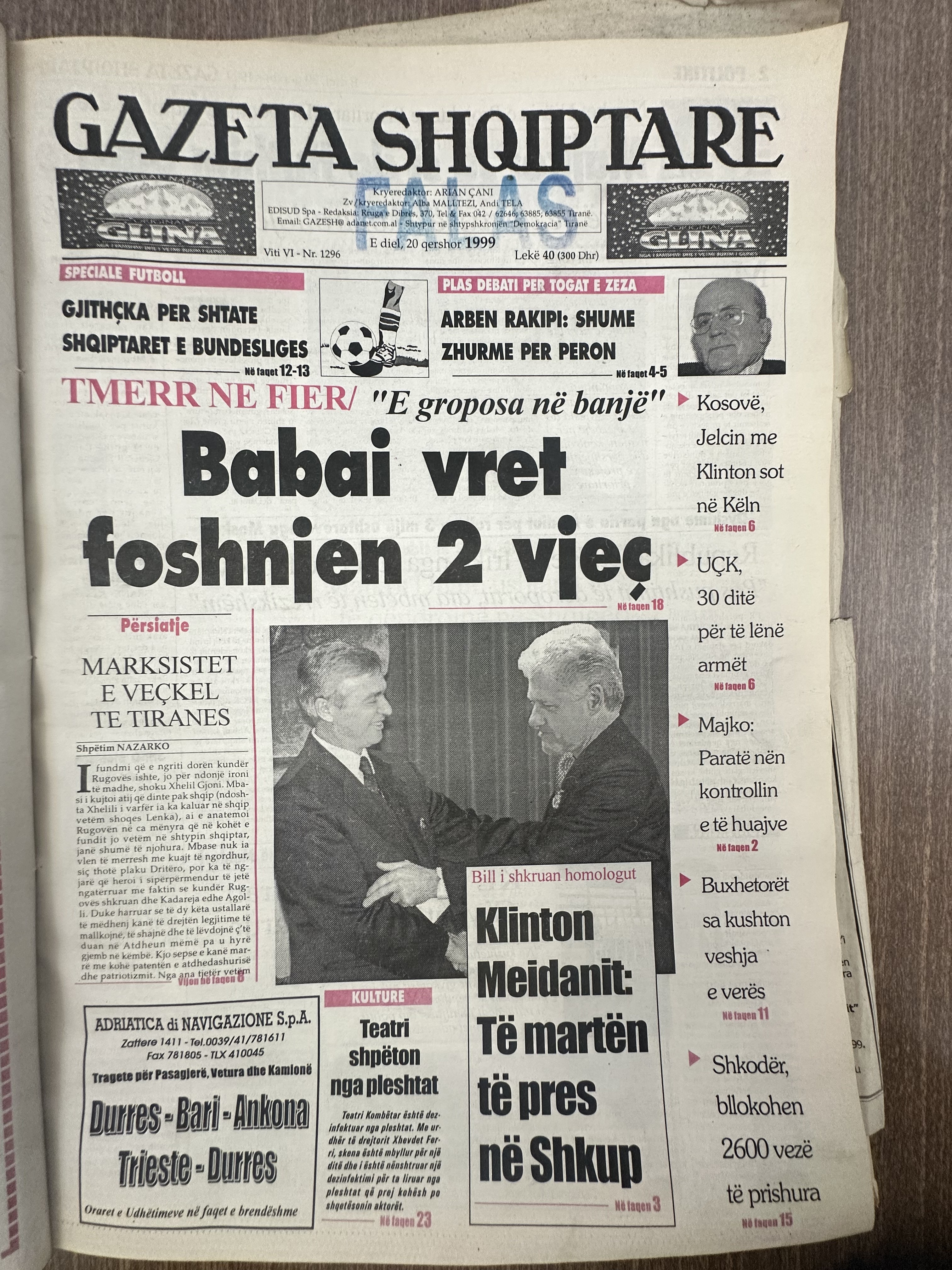 Gazeta Shqiptare 1999-06-20