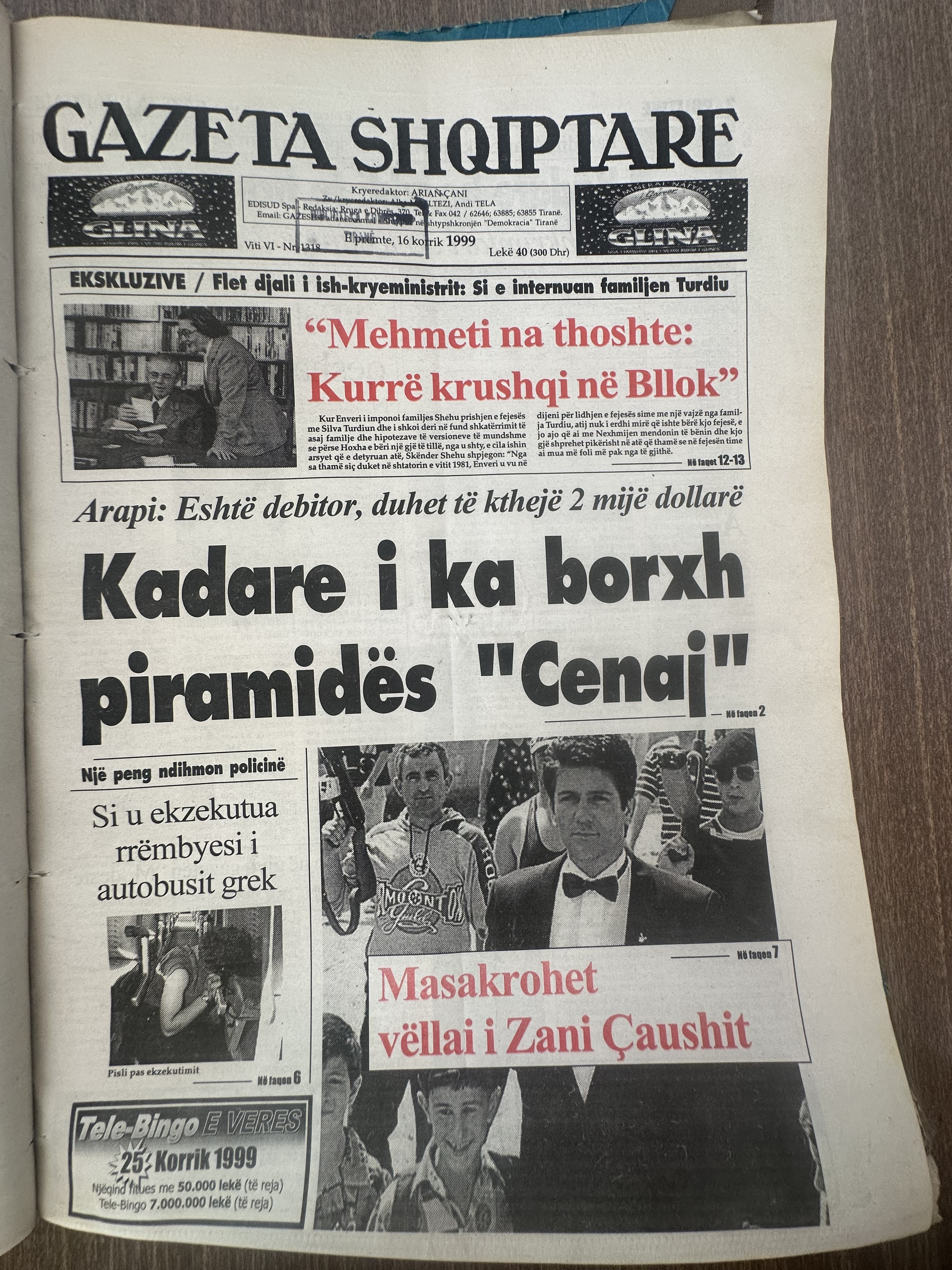 Gazeta Shqiptare 1999-07-16