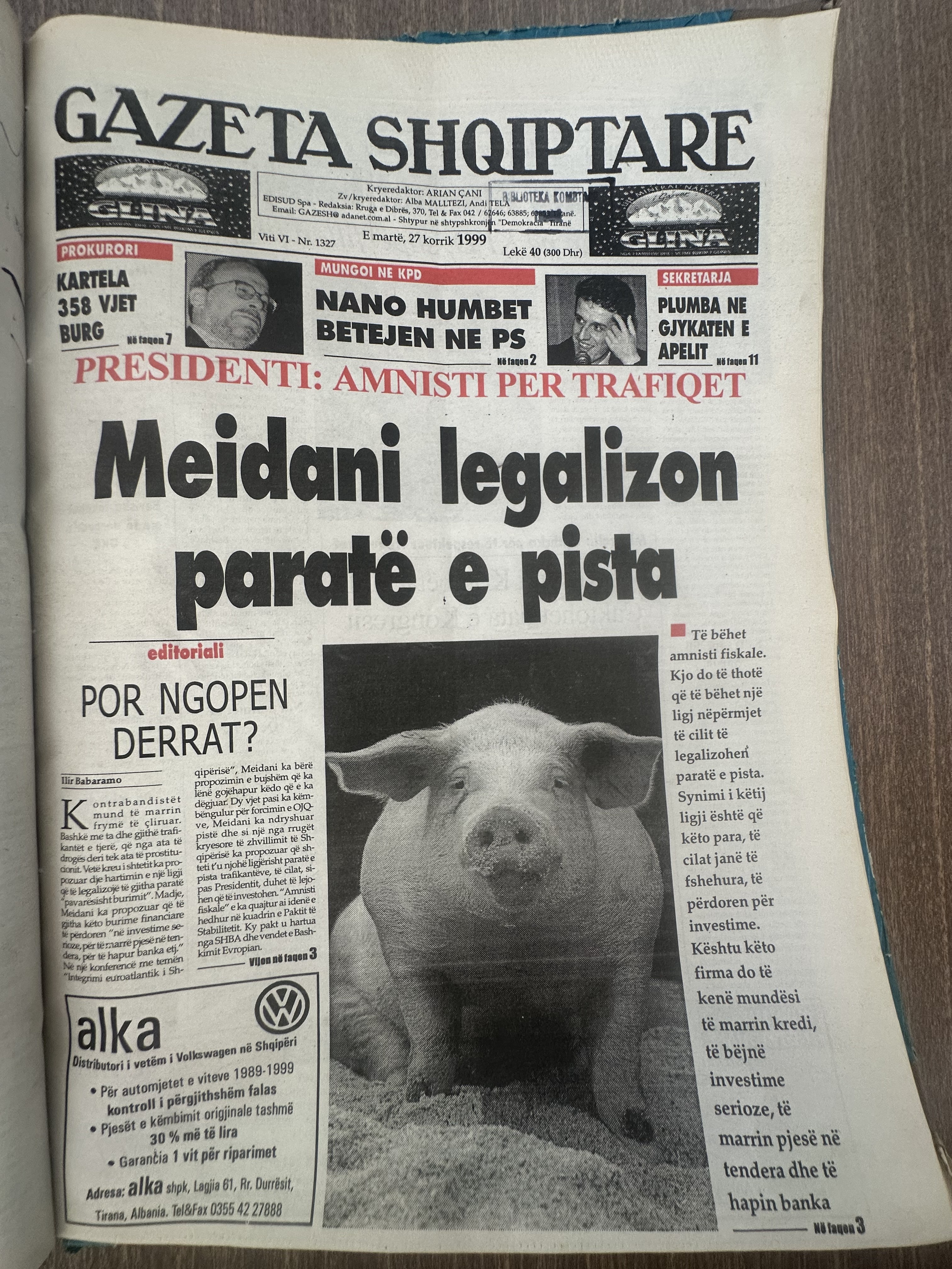 Gazeta Shqiptare 1999-07-27