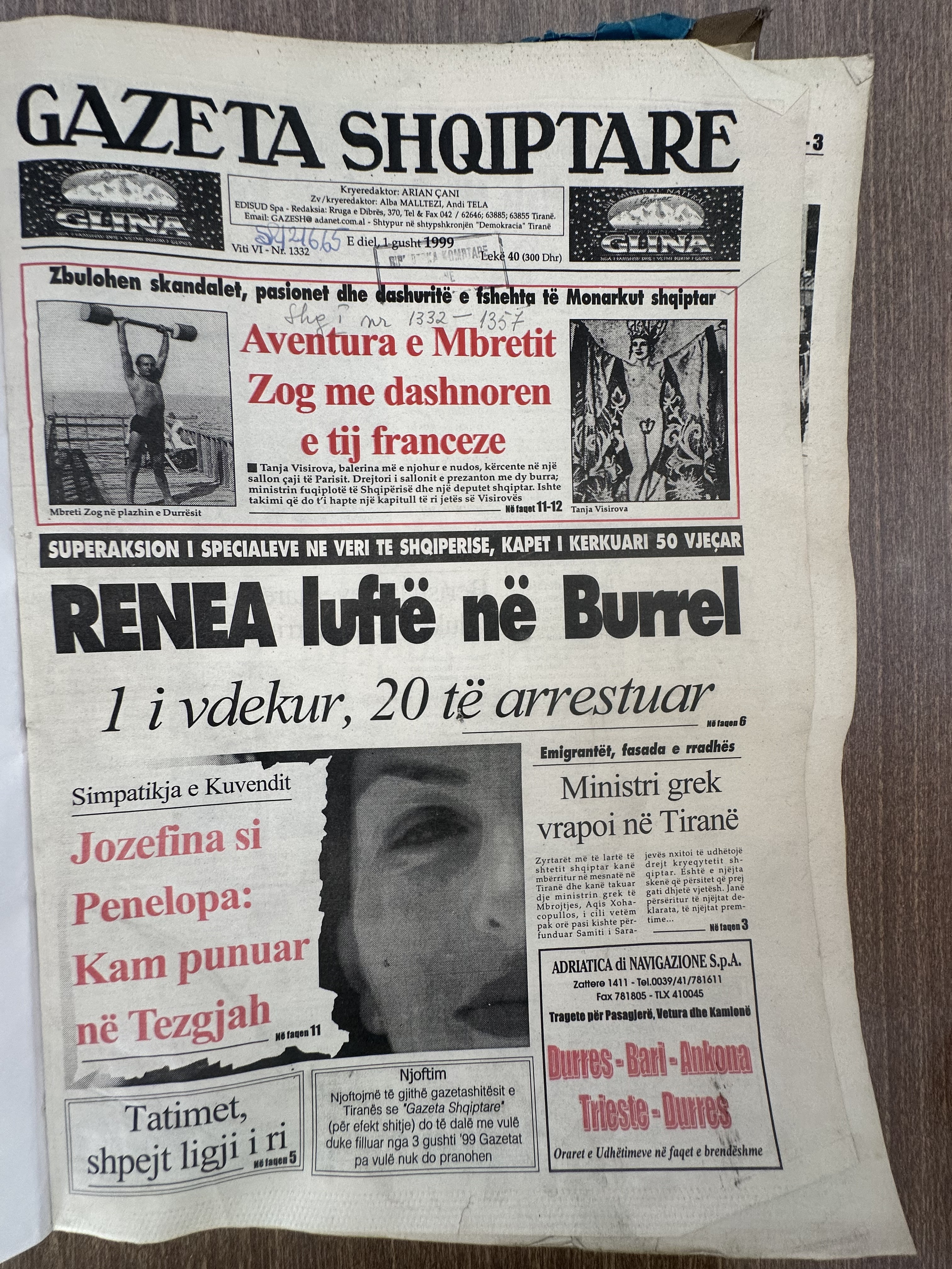 Gazeta Shqiptare 1999-08-01