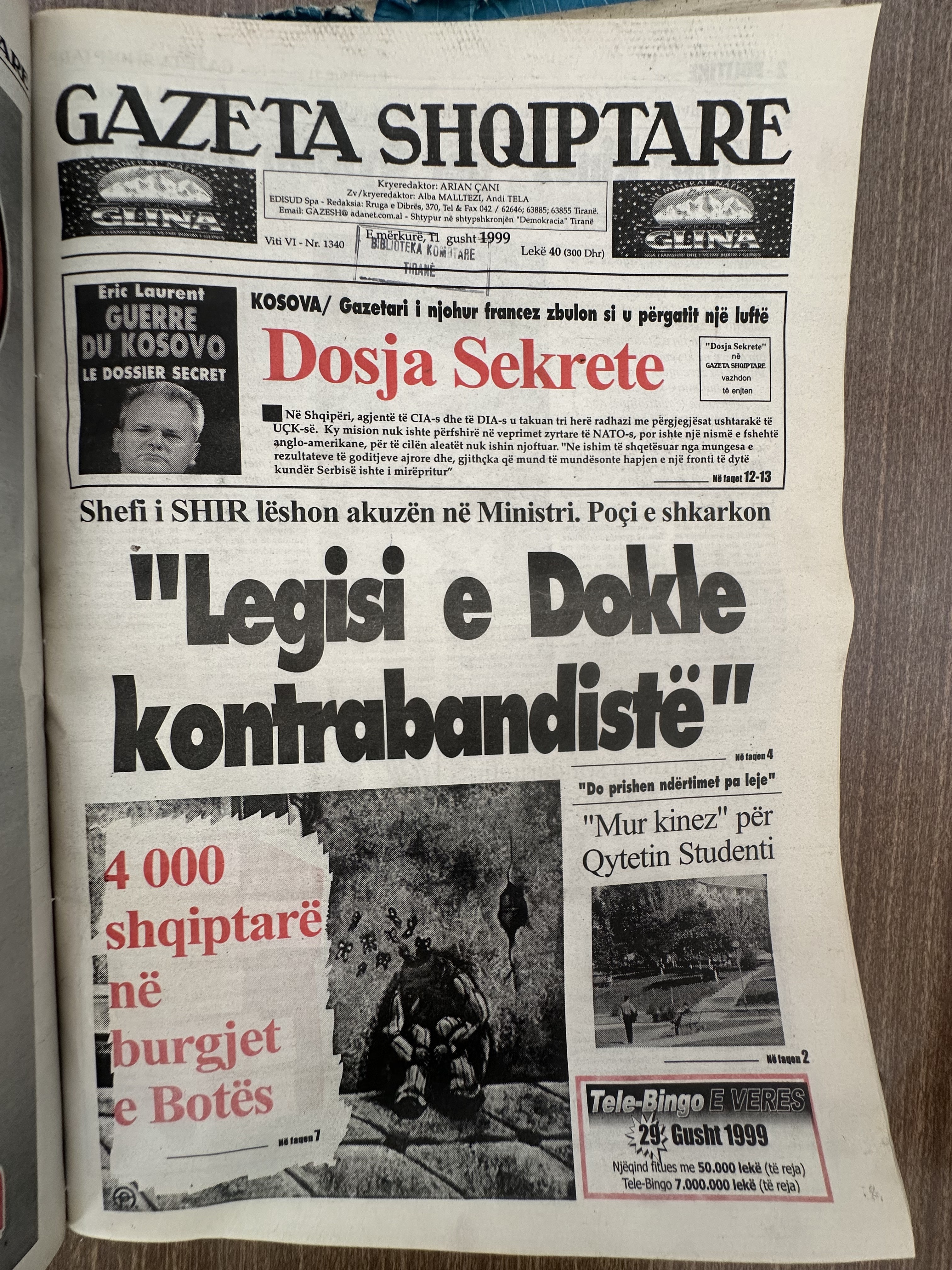 Gazeta Shqiptare 1999-08-11