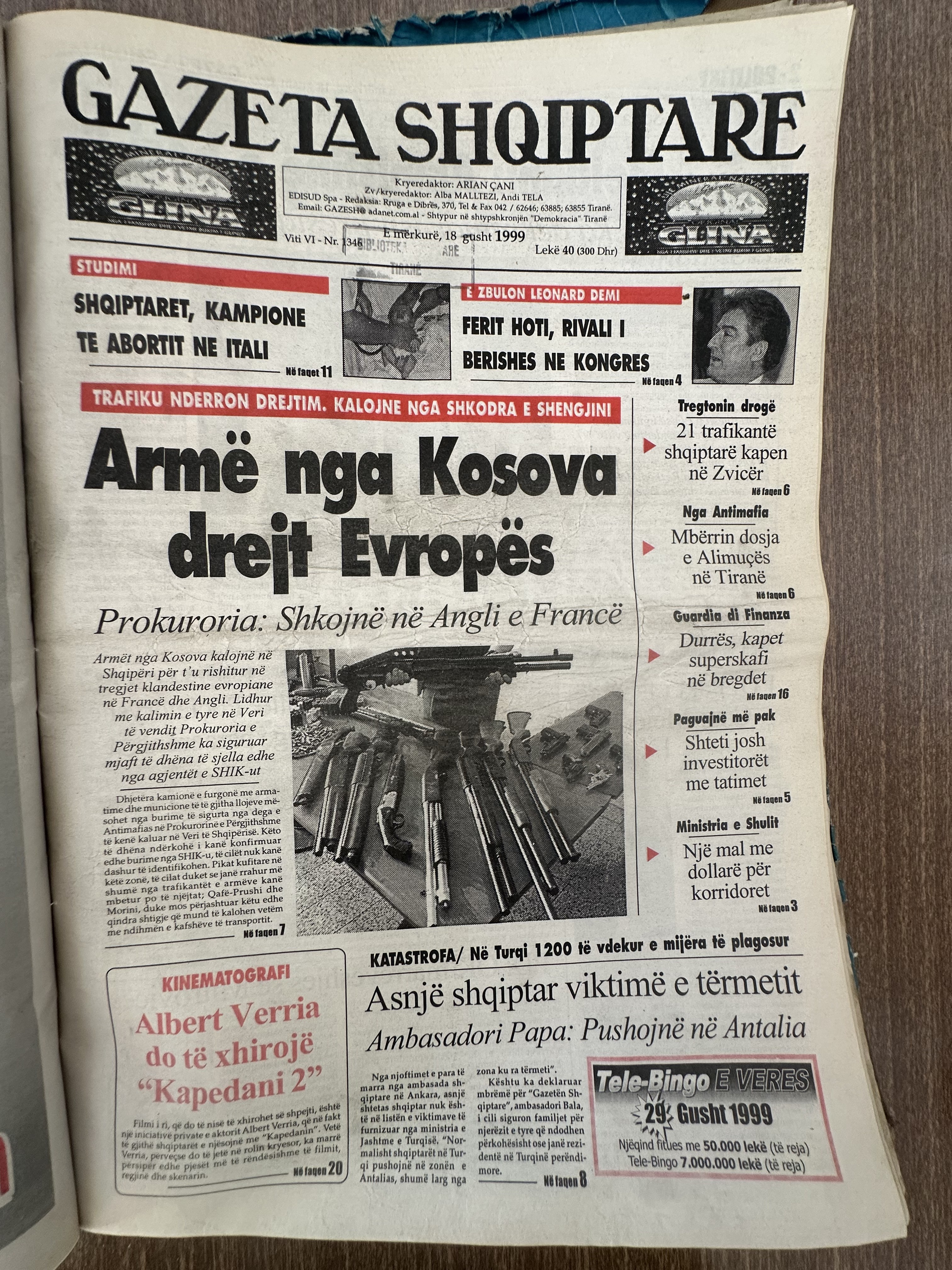 Gazeta Shqiptare 1999-08-18
