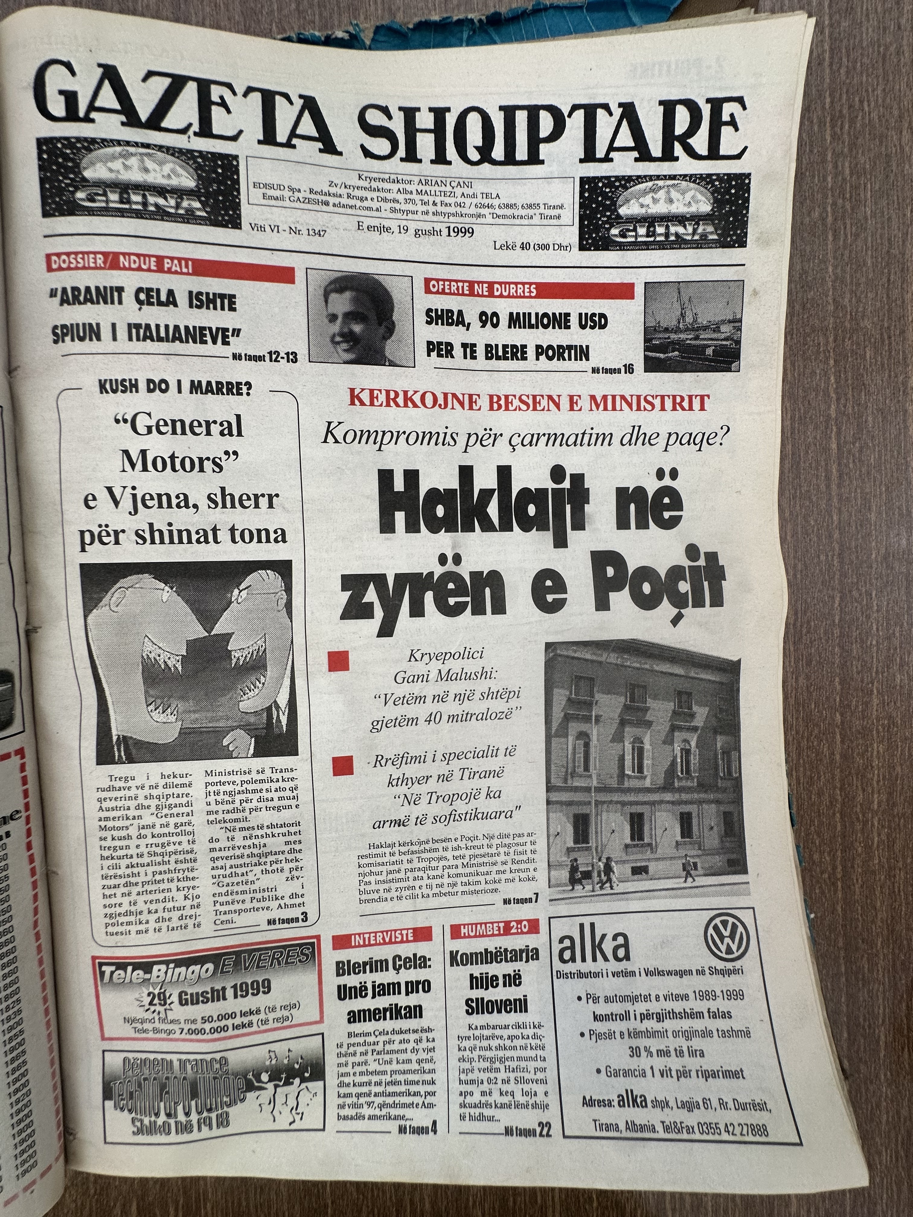 Gazeta Shqiptare 1999-08-19