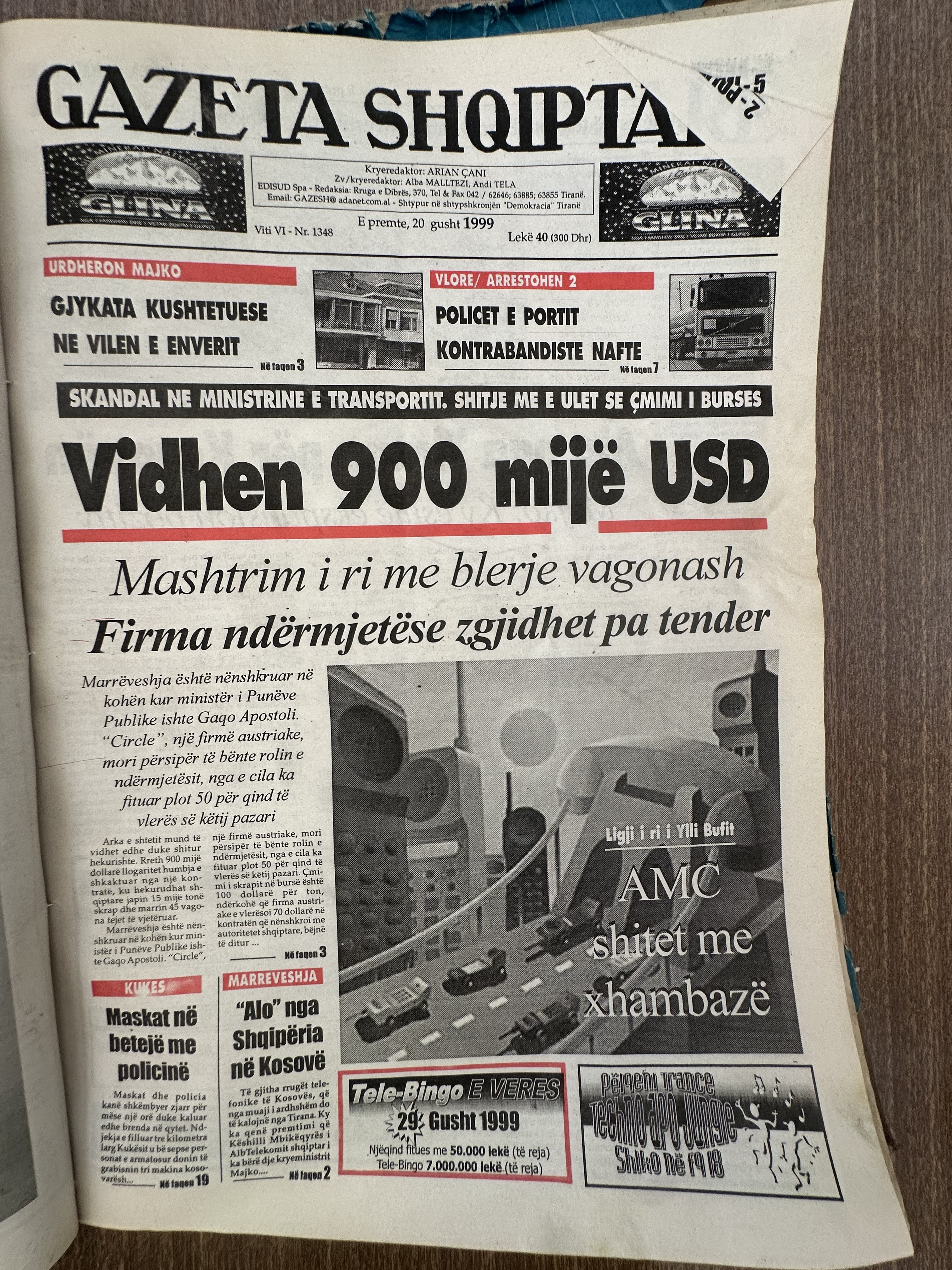 Gazeta Shqiptare 1999-08-20