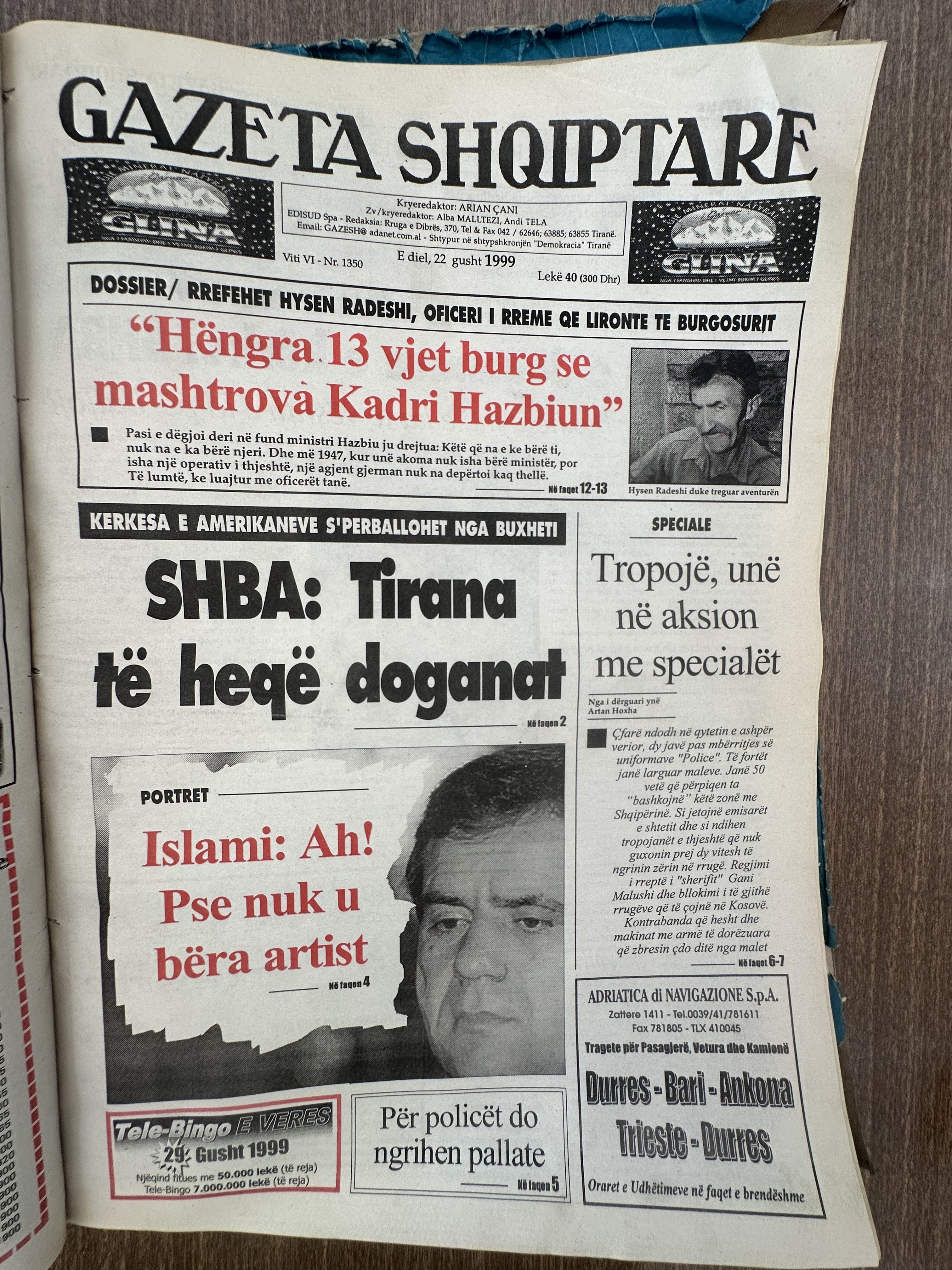 Gazeta Shqiptare 1999-08-22
