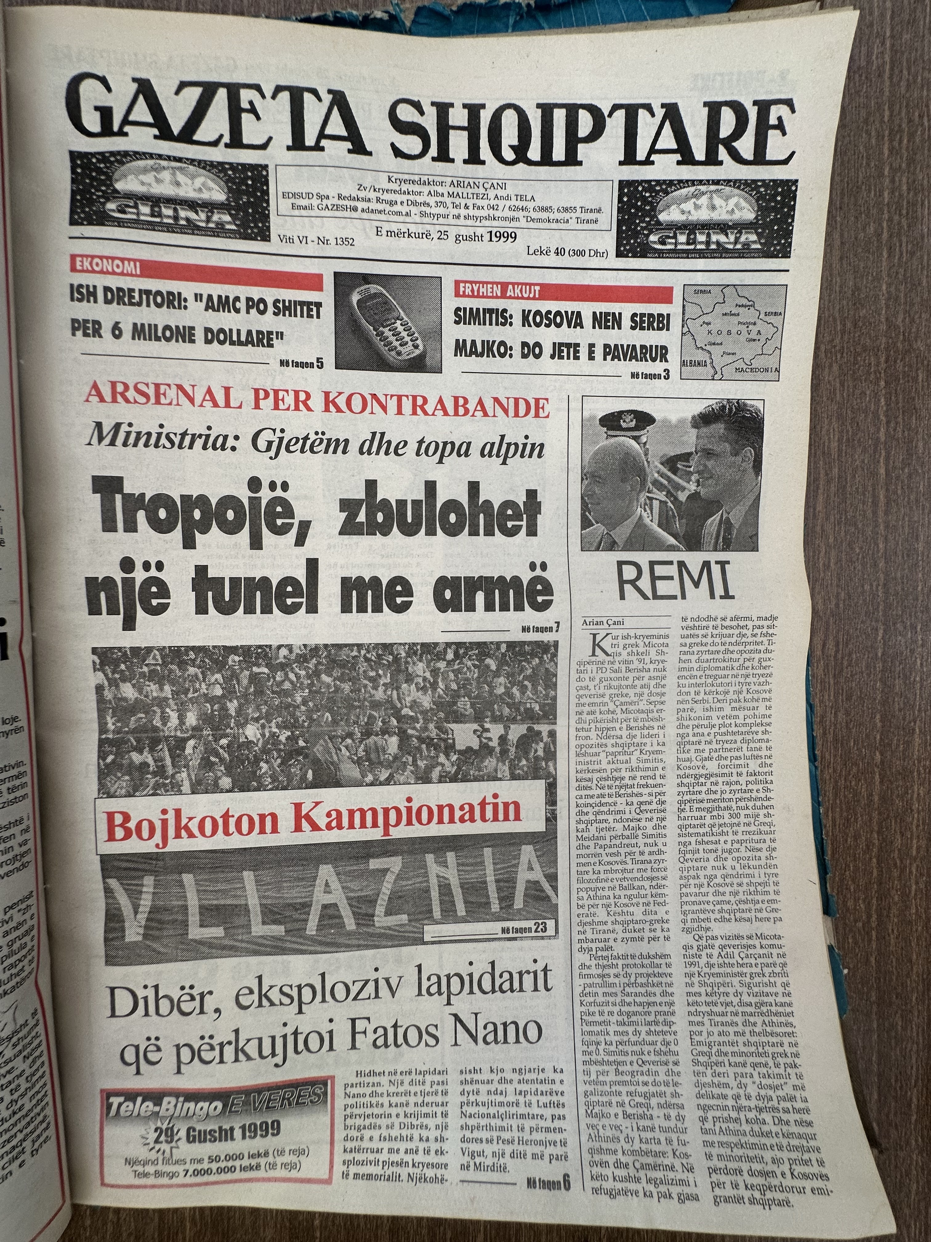 Gazeta Shqiptare 1999-08-25