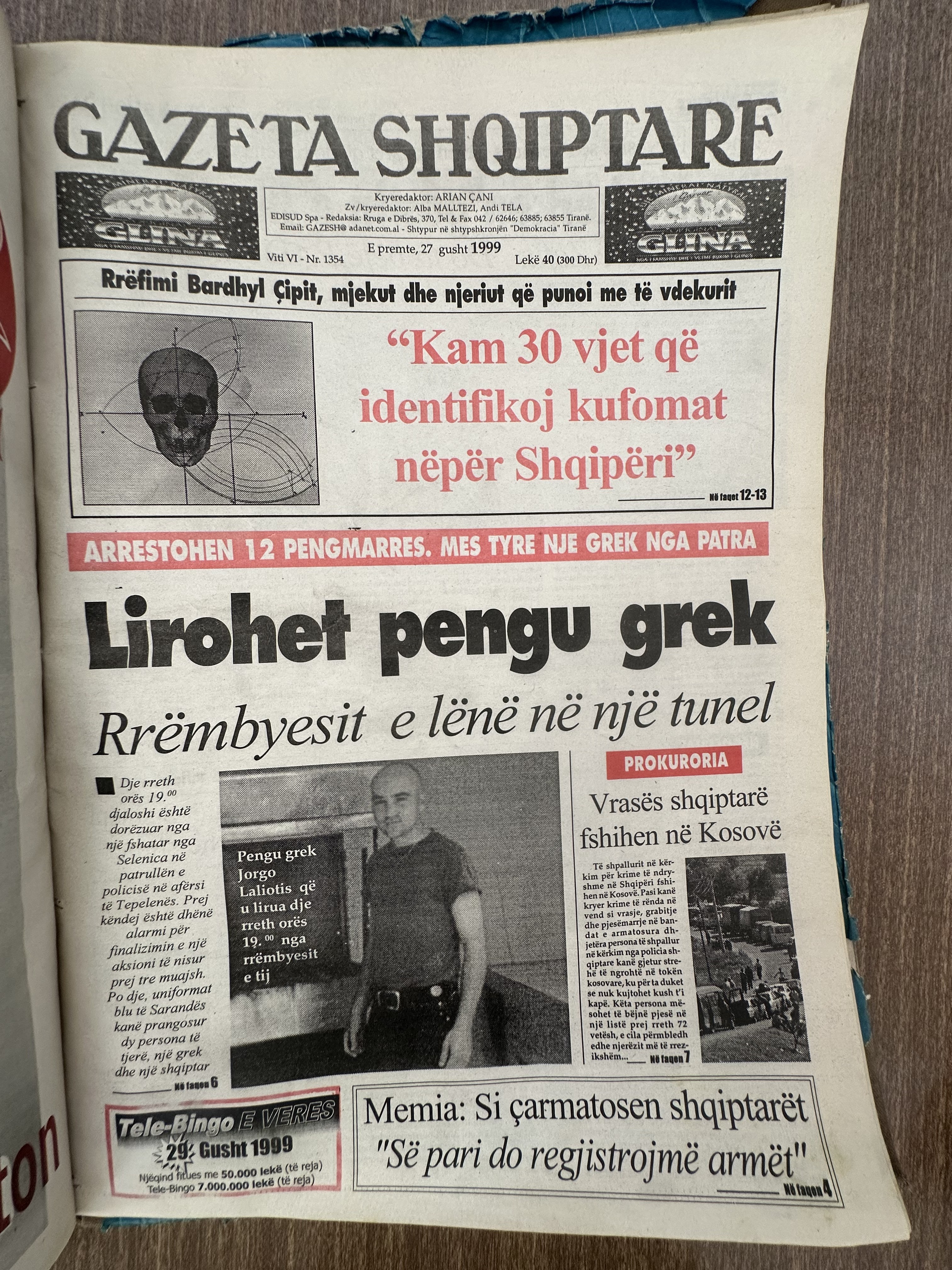 Gazeta Shqiptare 1999-08-27