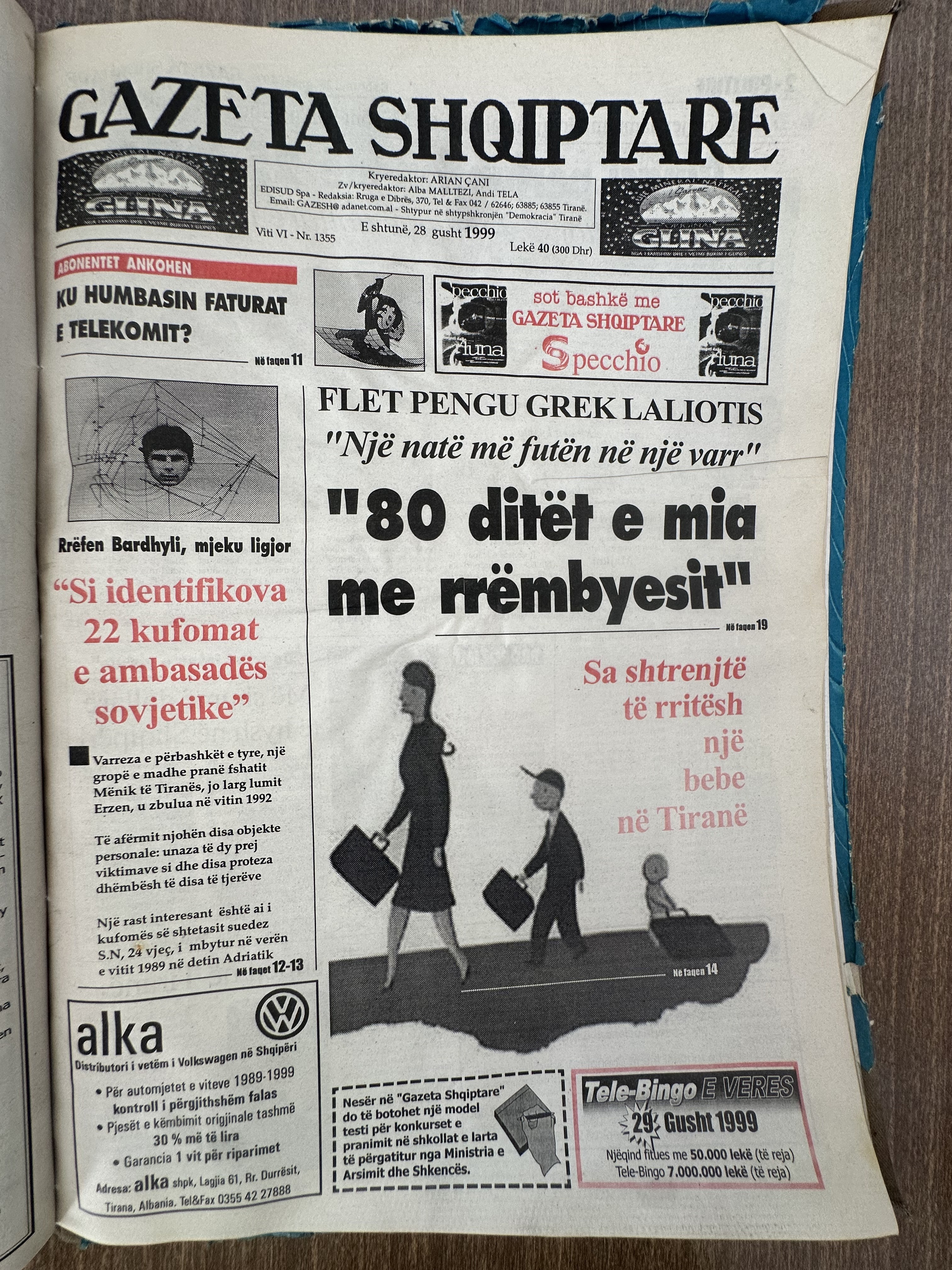Gazeta Shqiptare 1999-08-28