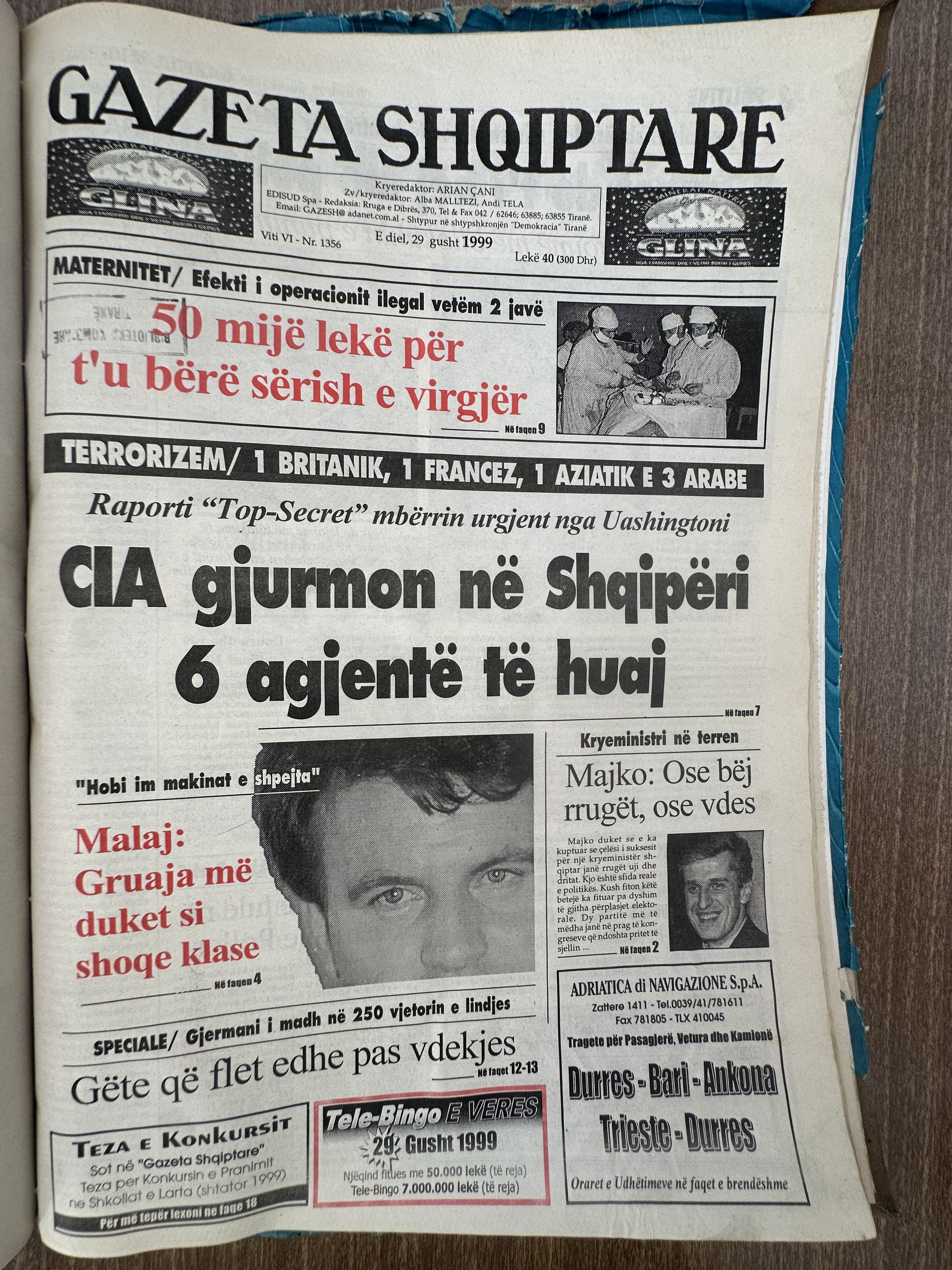 Gazeta Shqiptare 1999-08-29