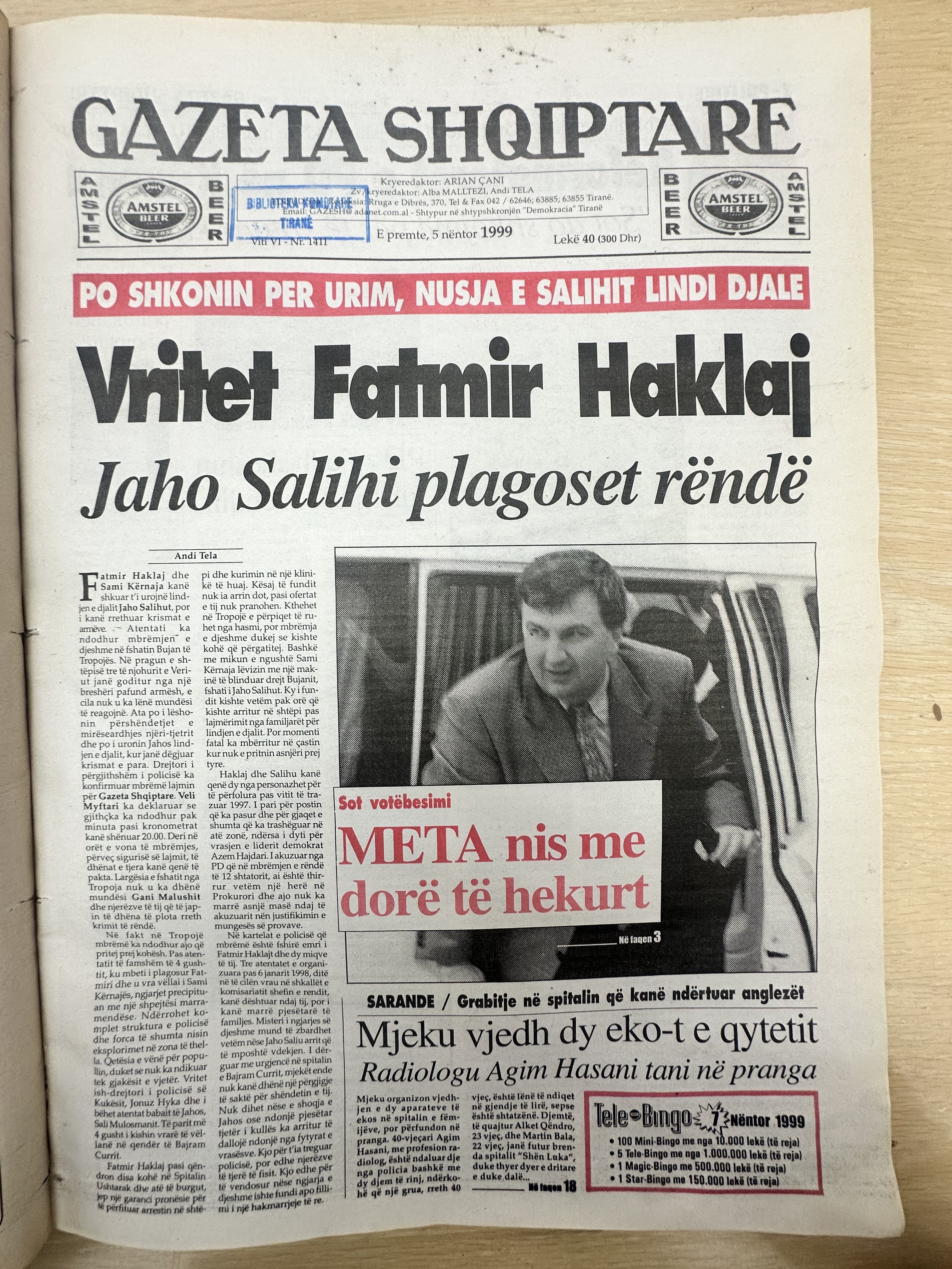 Gazeta Shqiptare 1999-11-05
