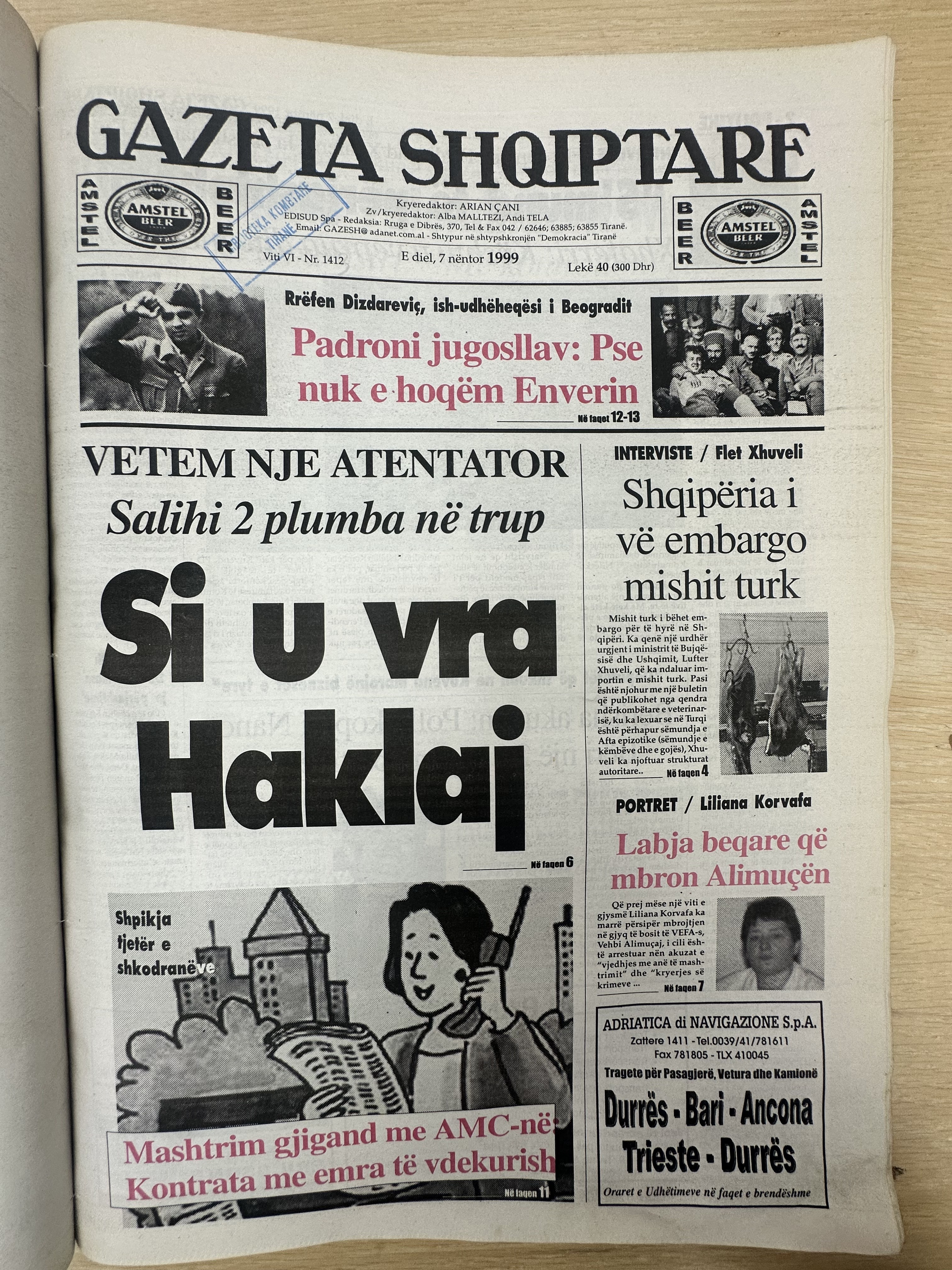 Gazeta Shqiptare 1999-11-07