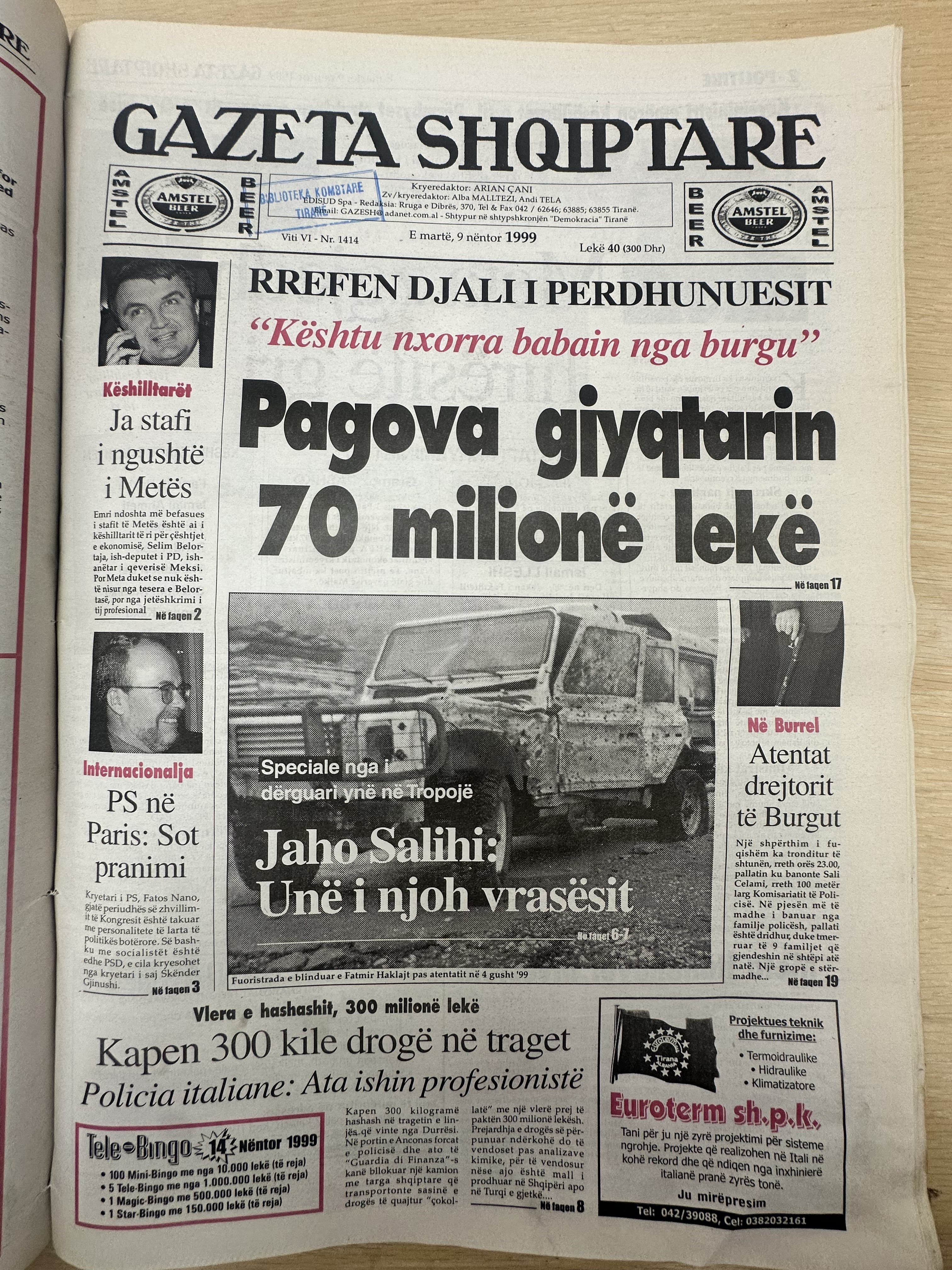 Gazeta Shqiptare 1999-11-09