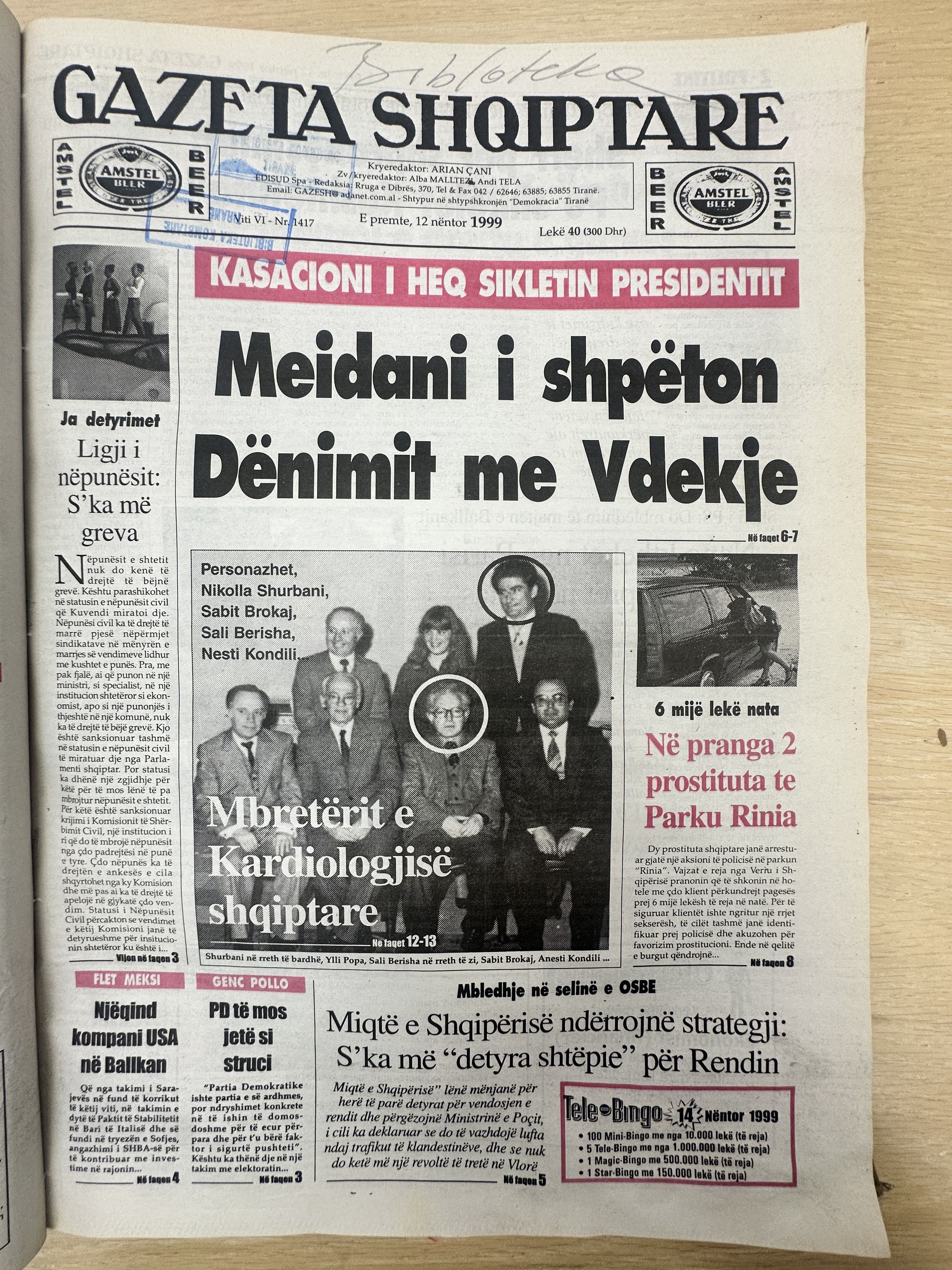 Gazeta Shqiptare 1999-11-12