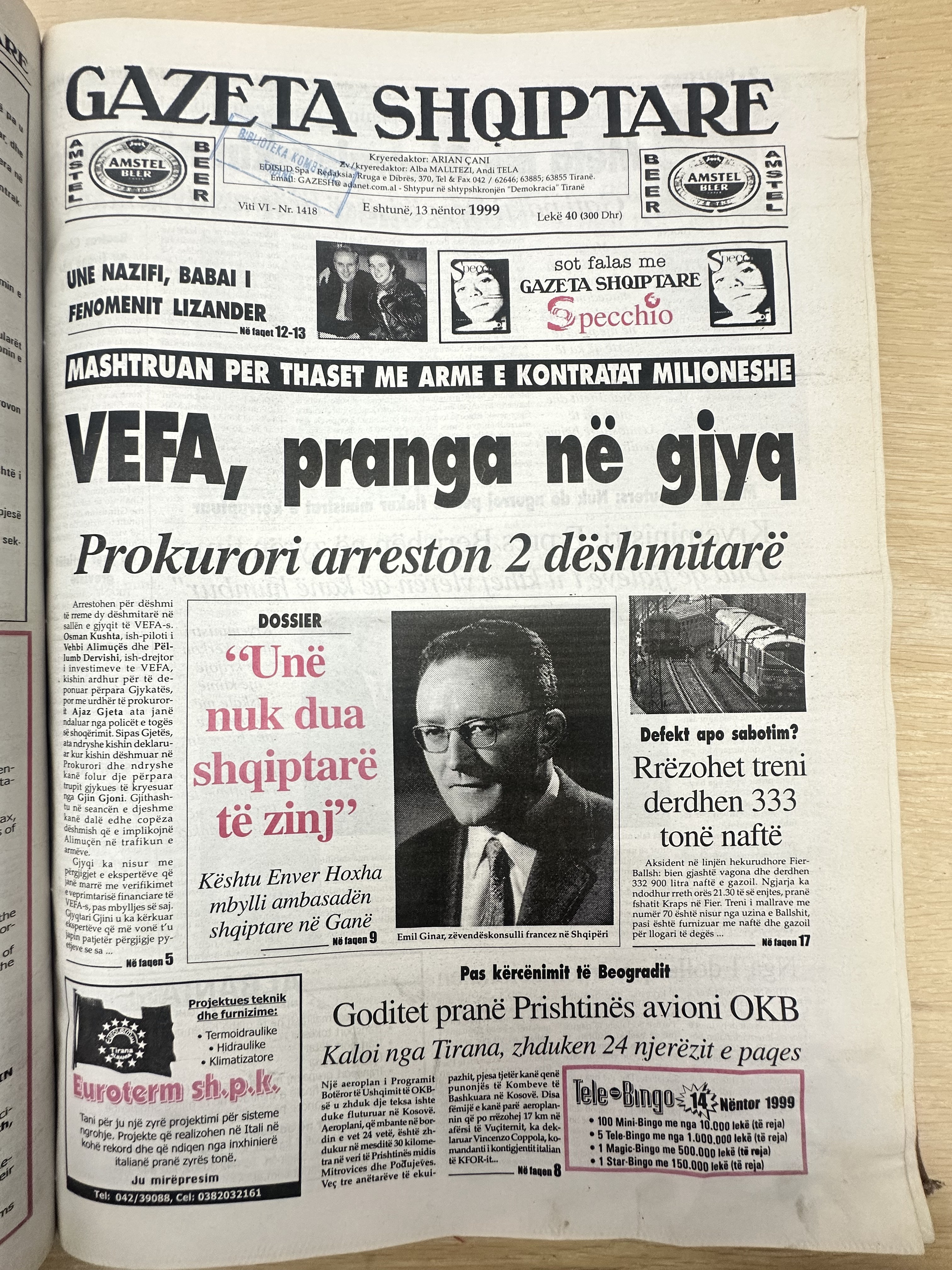 Gazeta Shqiptare 1999-11-13