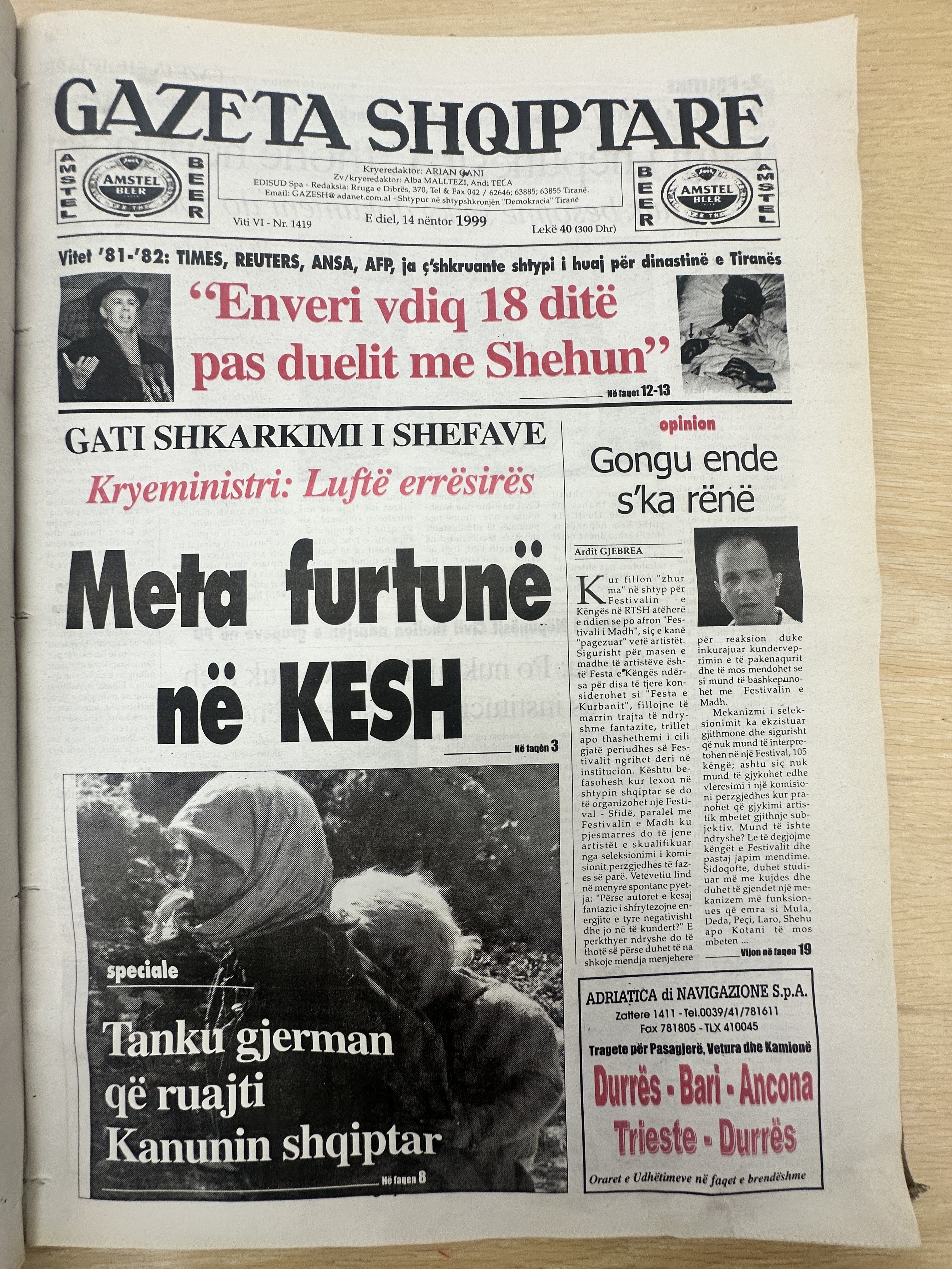 Gazeta Shqiptare 1999-11-14