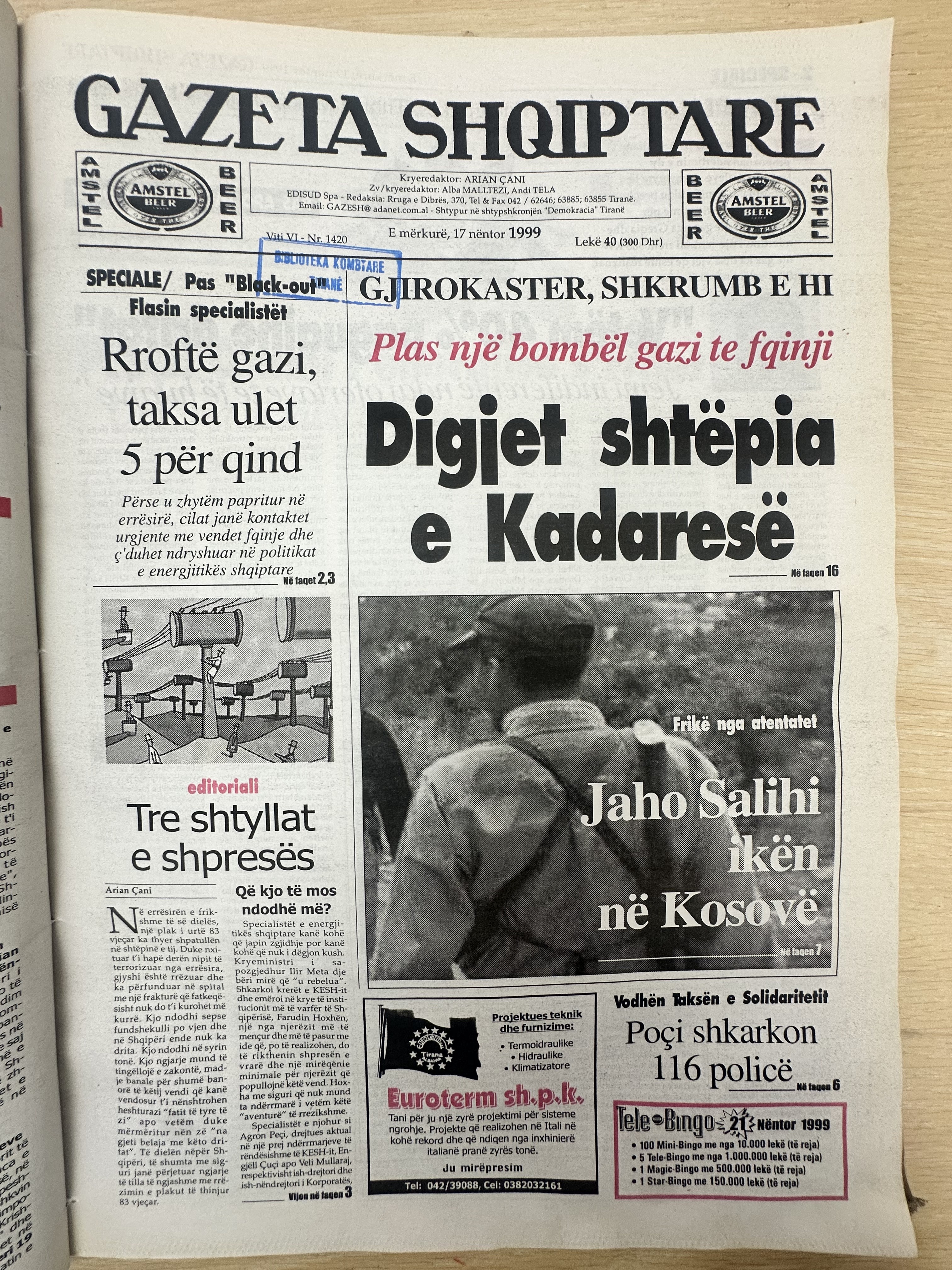 Gazeta Shqiptare 1999-11-17