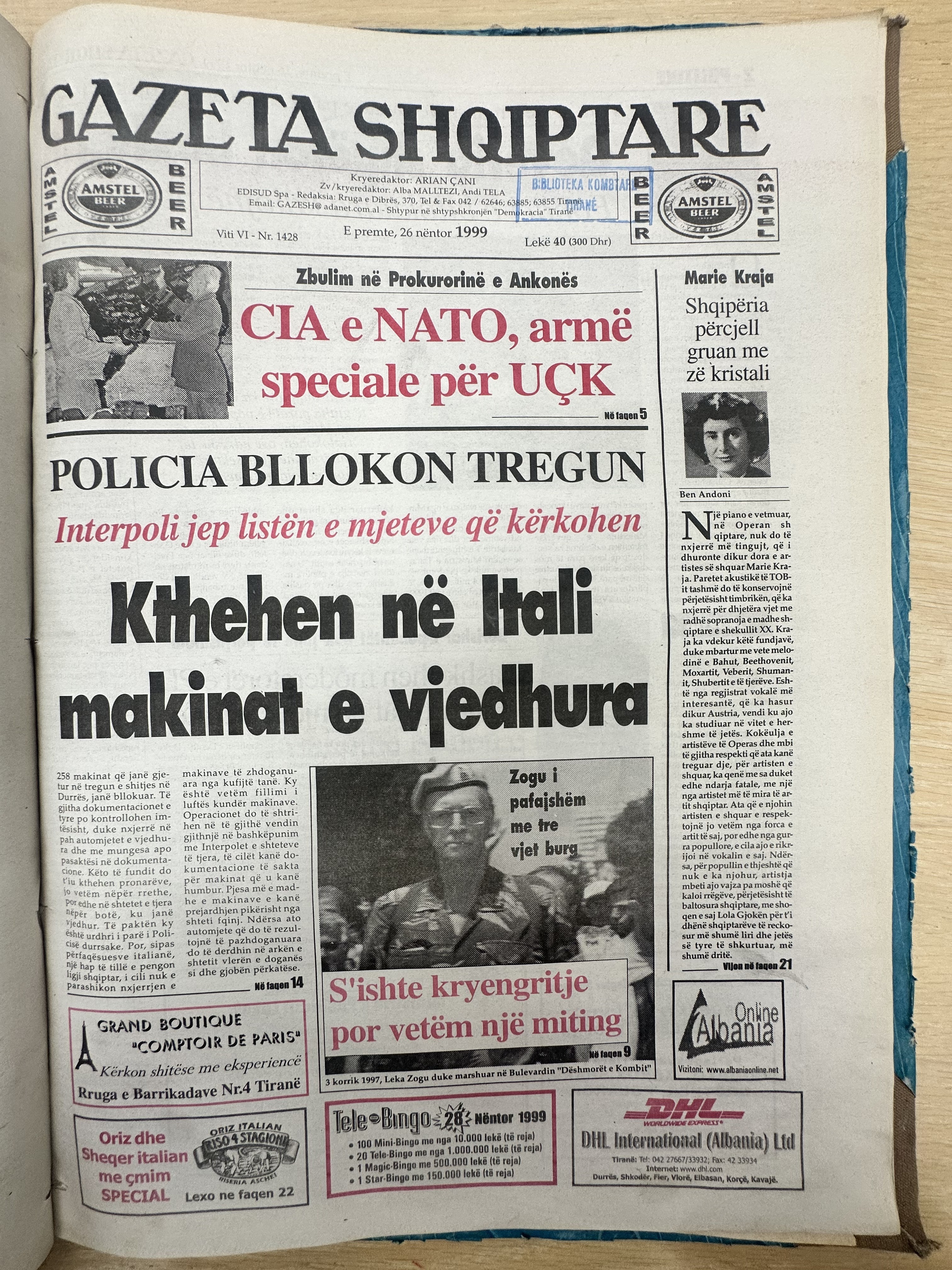 Gazeta Shqiptare 1999-11-26