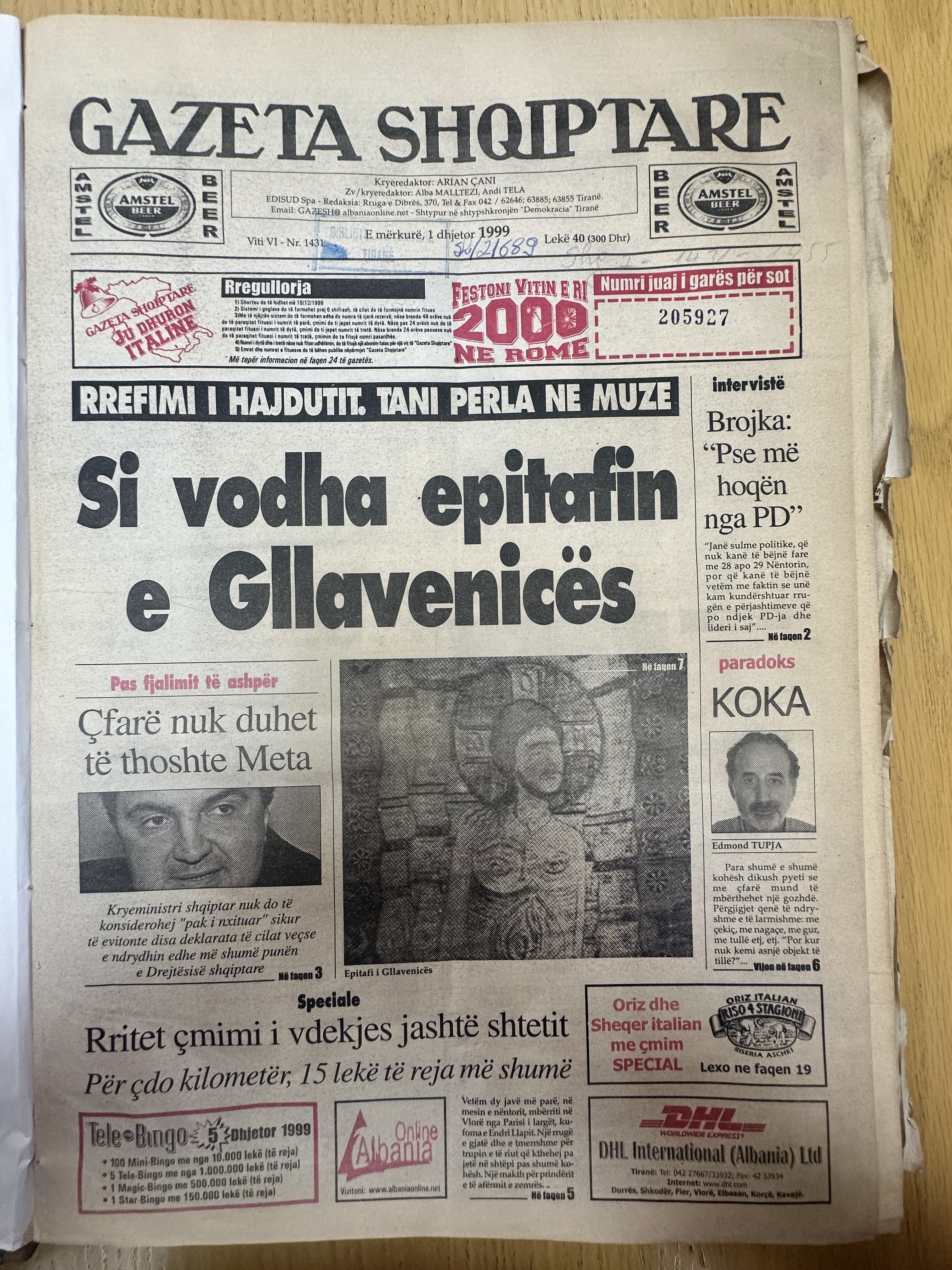 Gazeta Shqiptare 1999-12-01