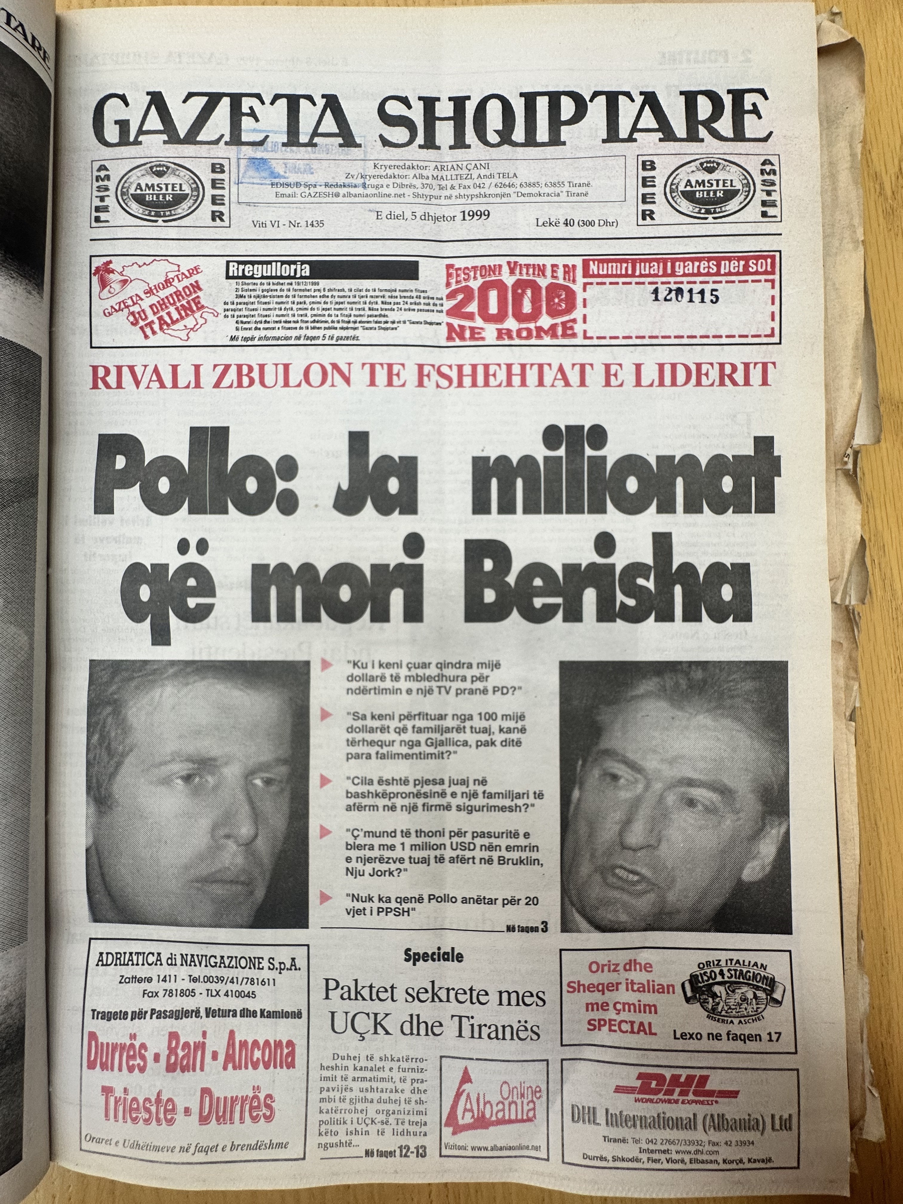 Gazeta Shqiptare 1999-12-05