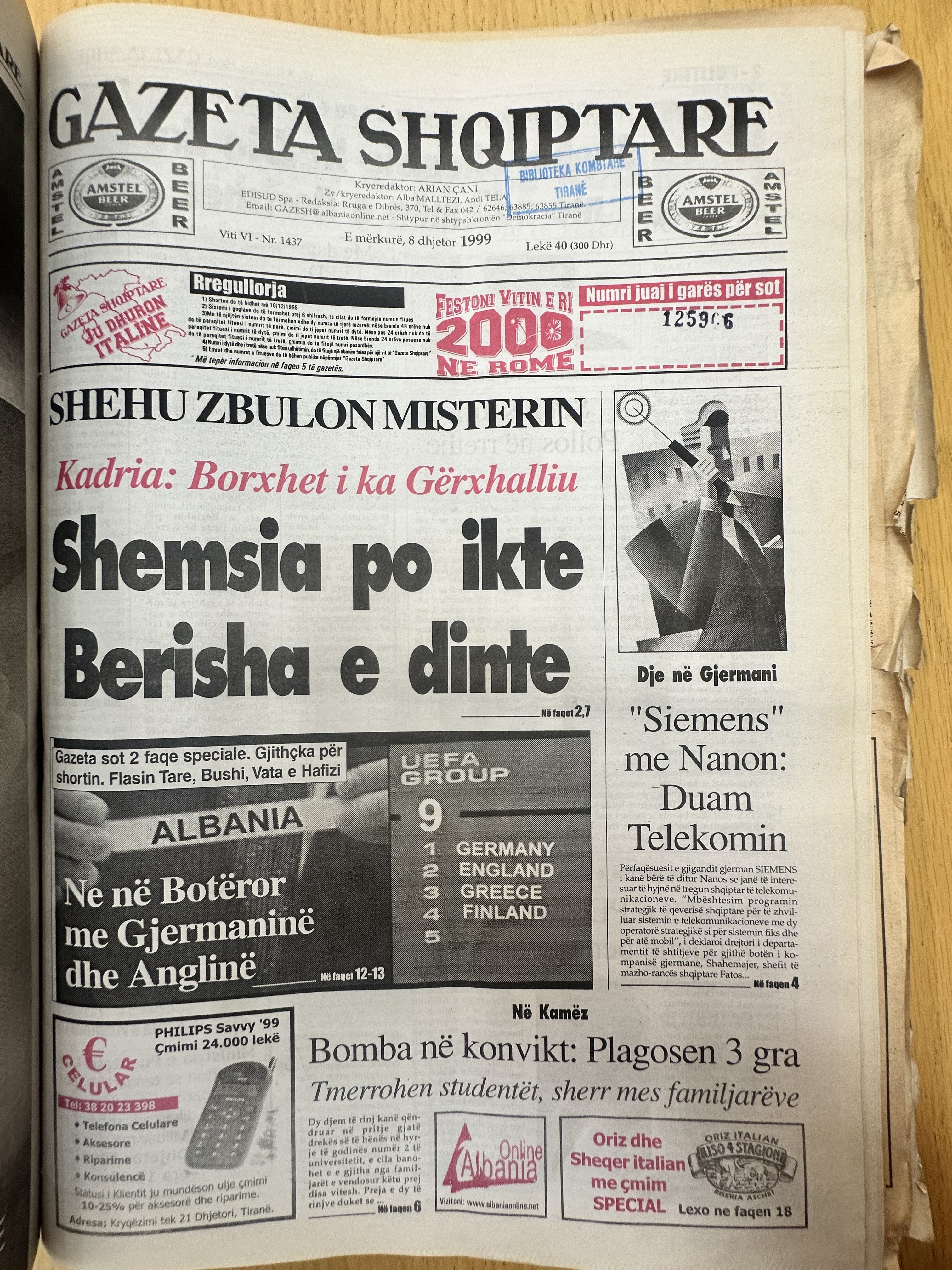 Gazeta Shqiptare 1999-12-08