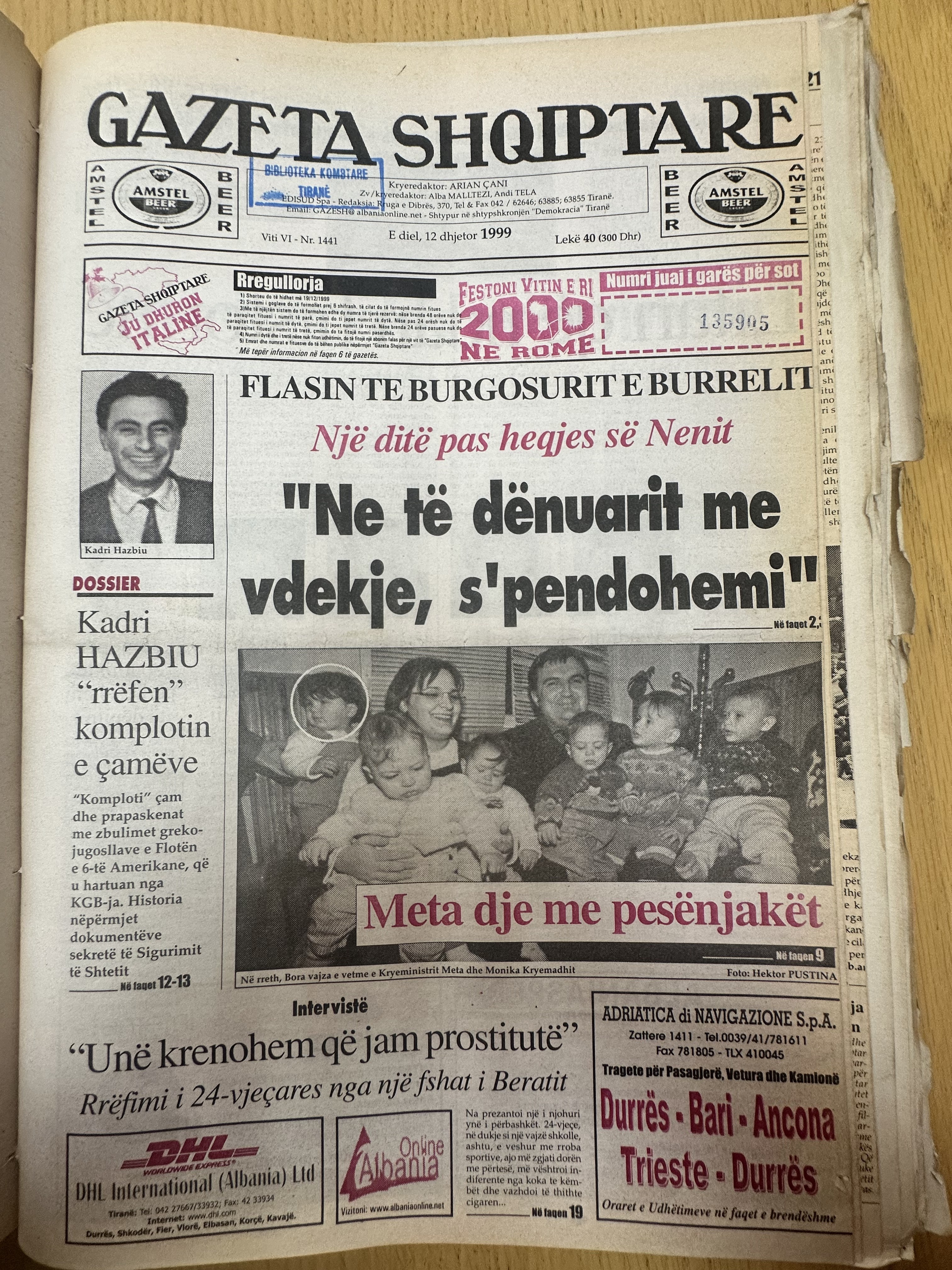 Gazeta Shqiptare 1999-12-12
