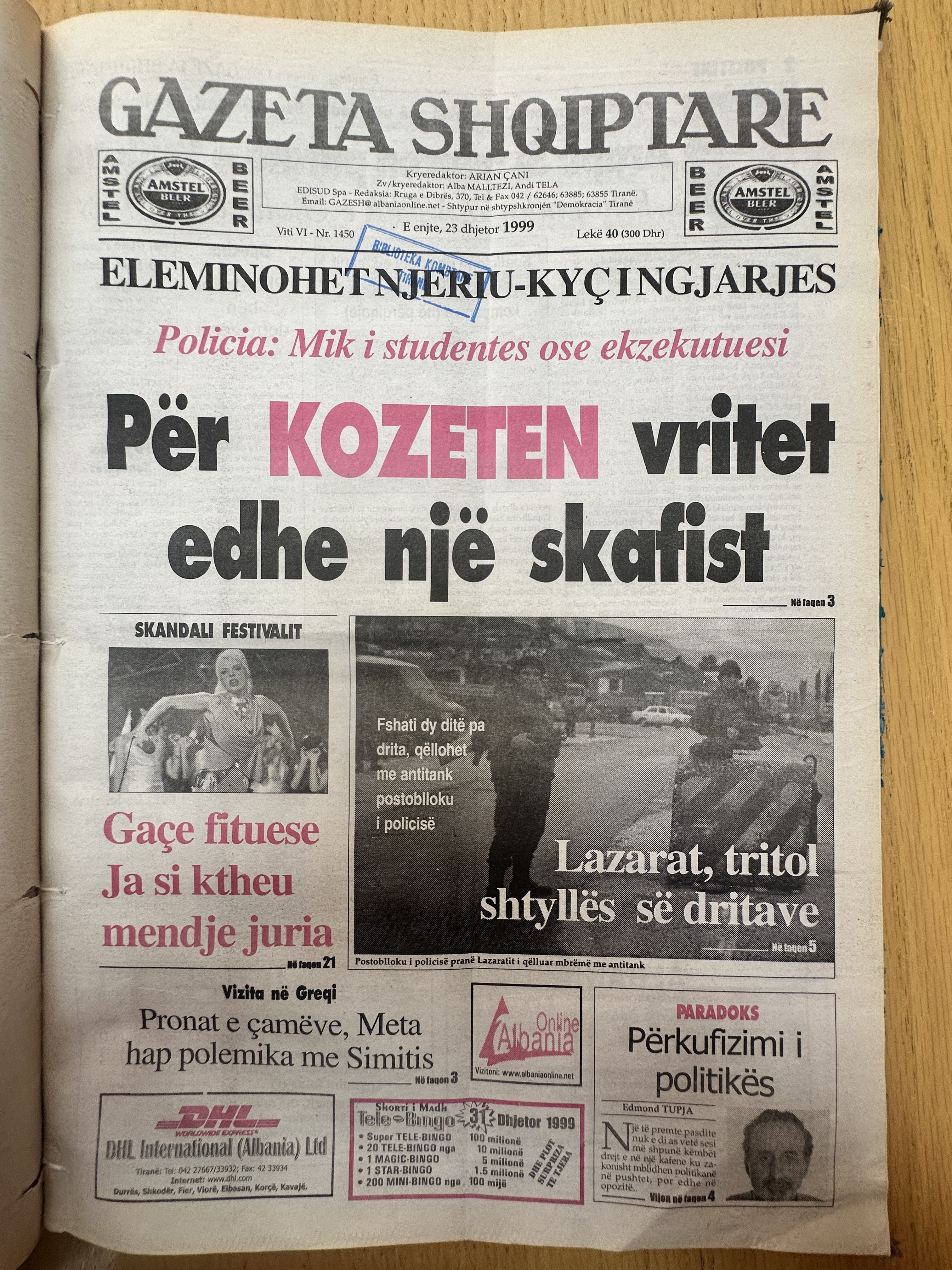 Gazeta Shqiptare 1999-12-23