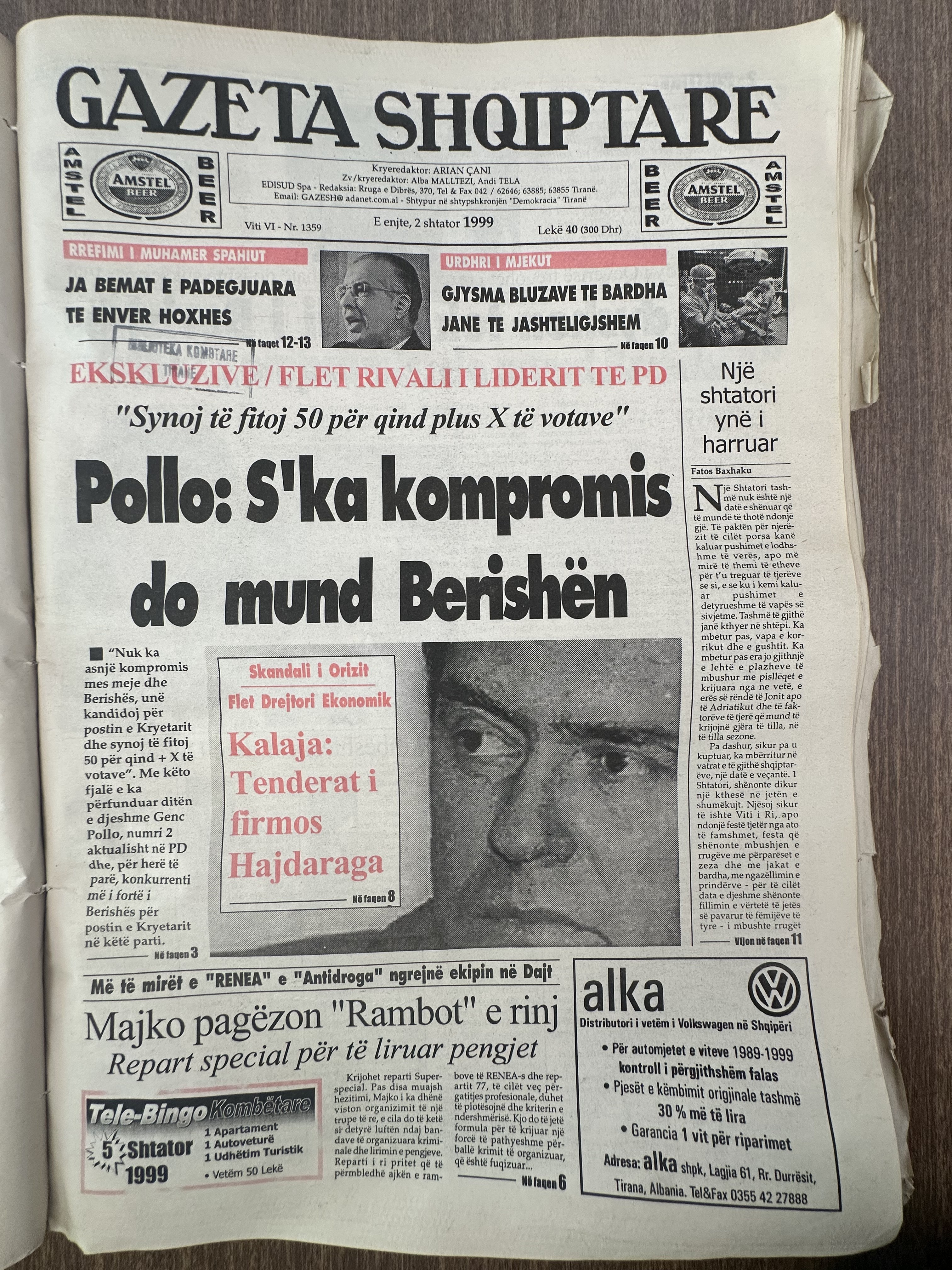 Gazeta Shqiptare 1999-09-02
