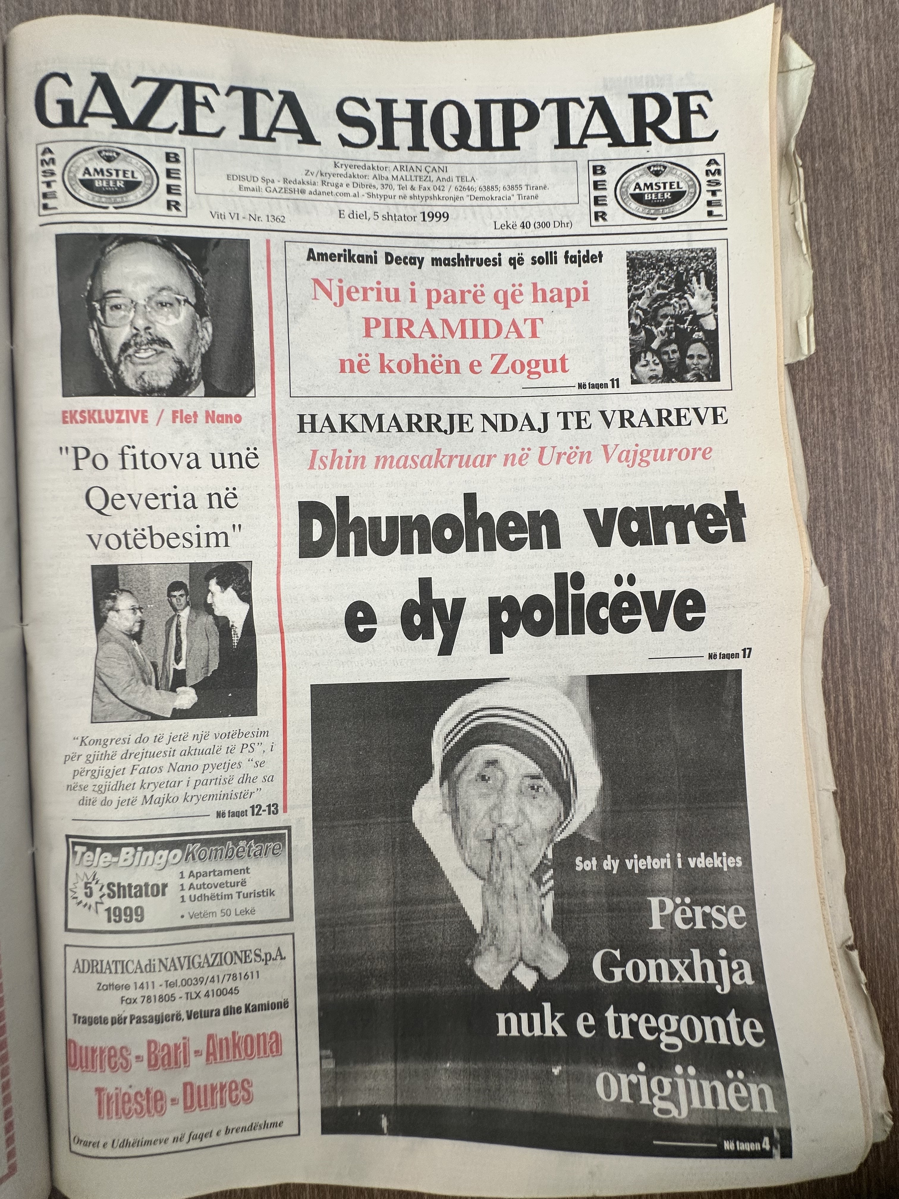 Gazeta Shqiptare 1999-09-05