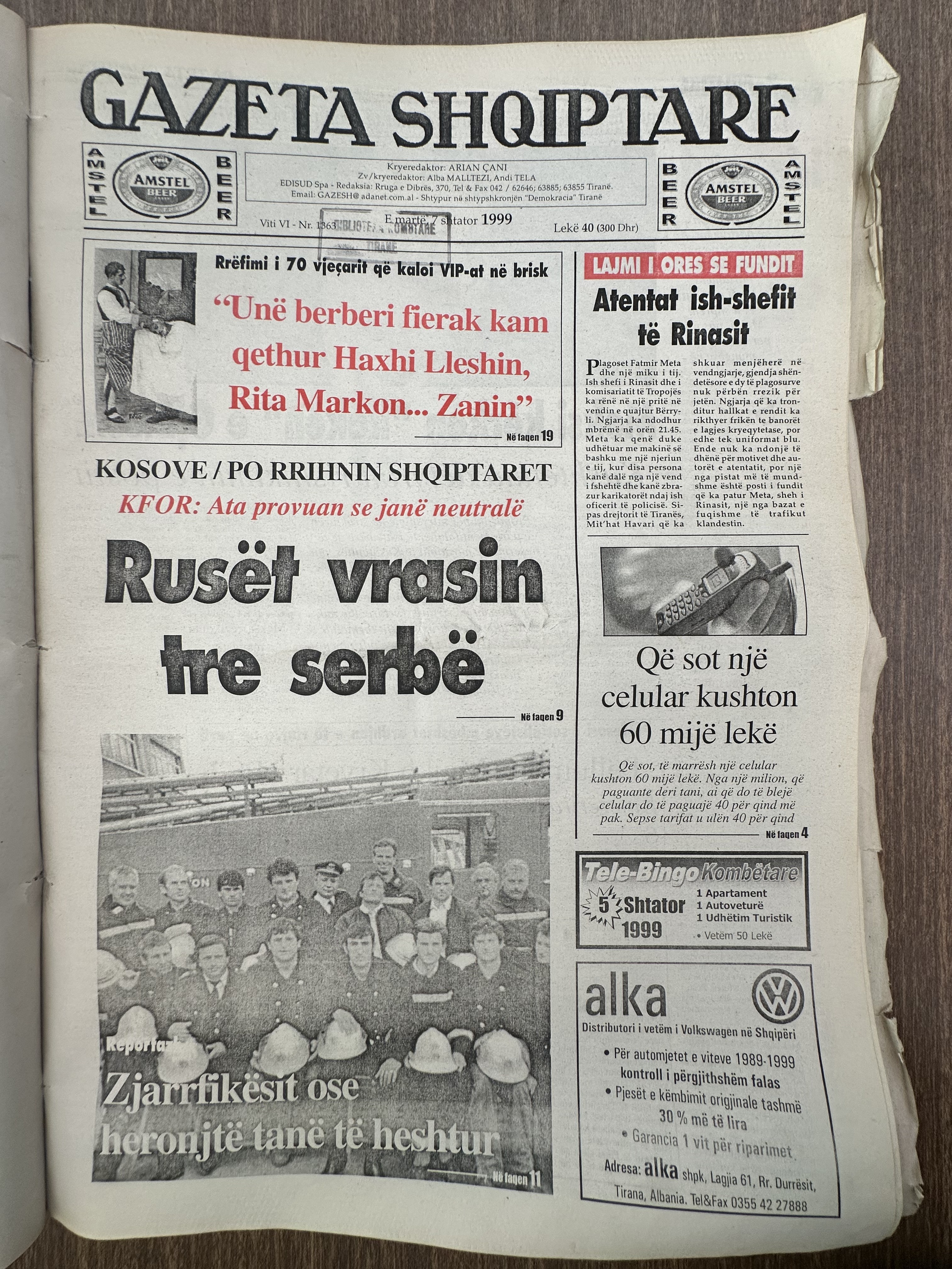 Gazeta Shqiptare 1999-09-02