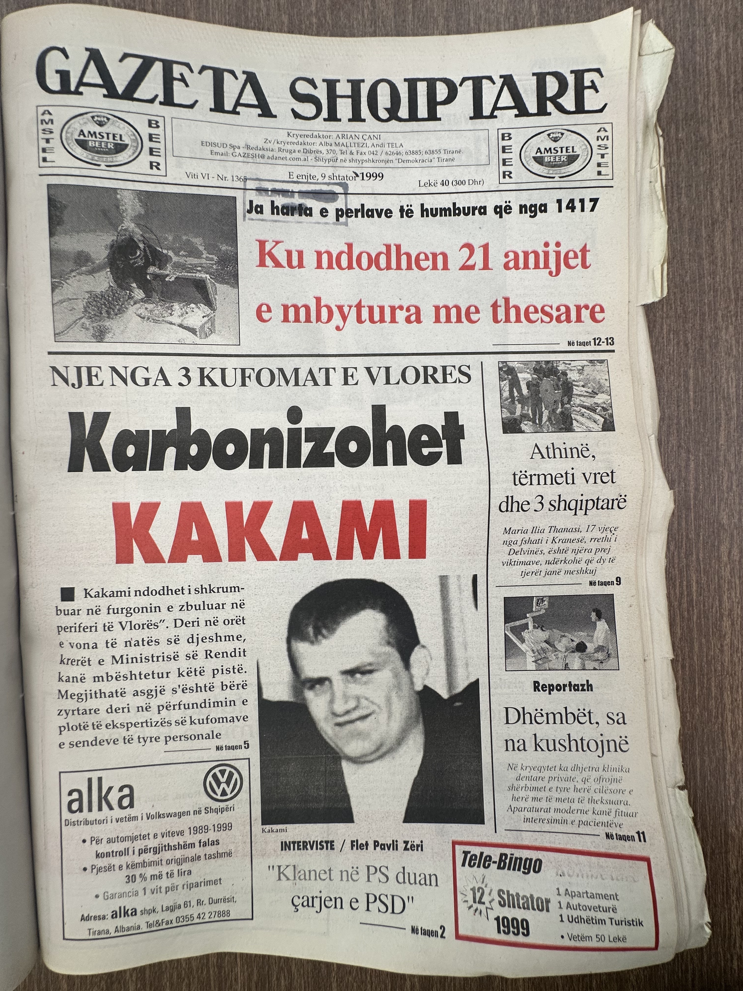 Gazeta Shqiptare 1999-09-09