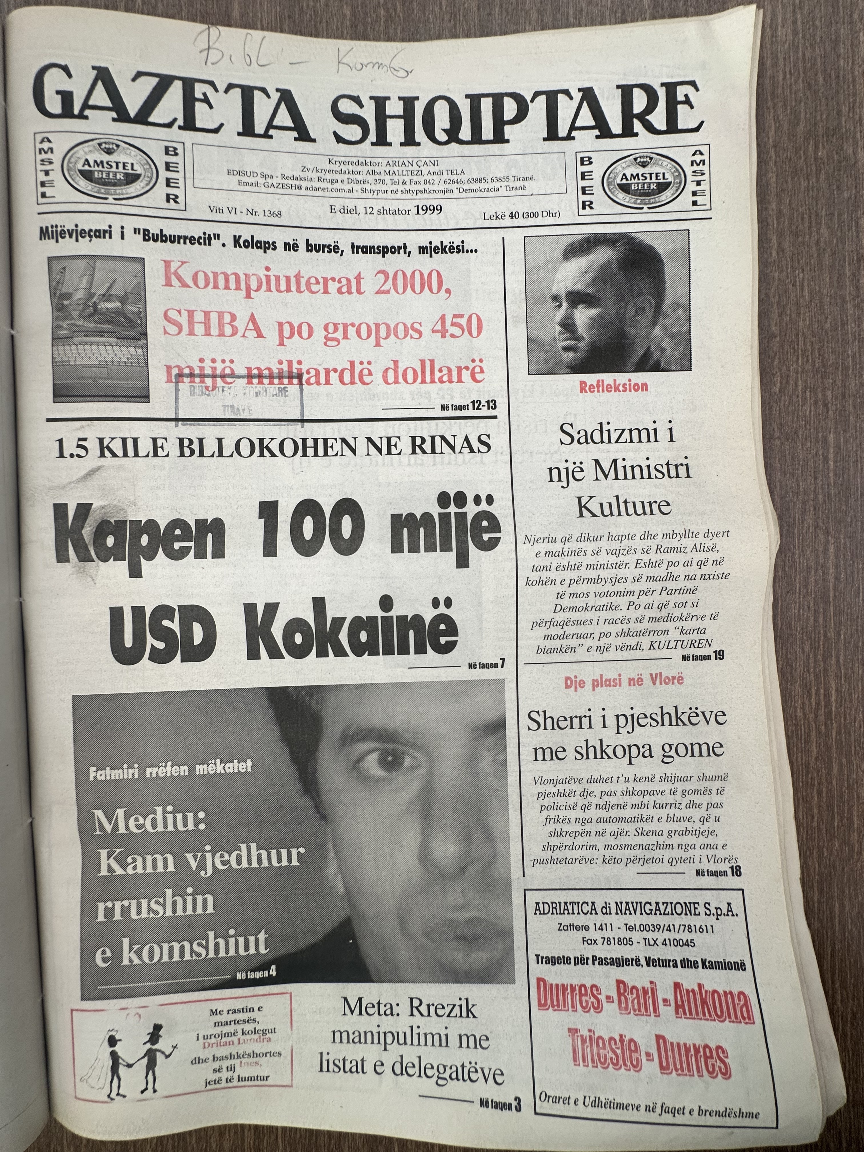 Gazeta Shqiptare 1999-09-12
