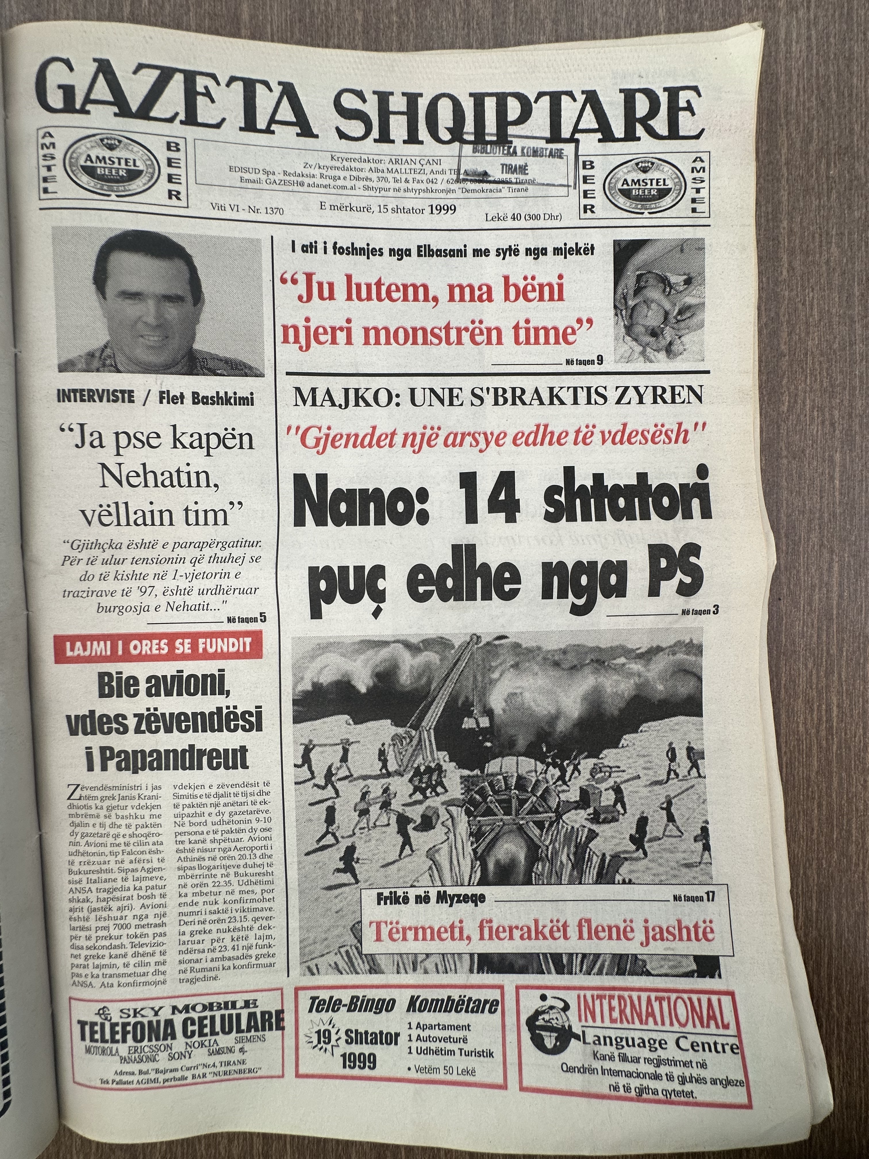 Gazeta Shqiptare 1999-09-15
