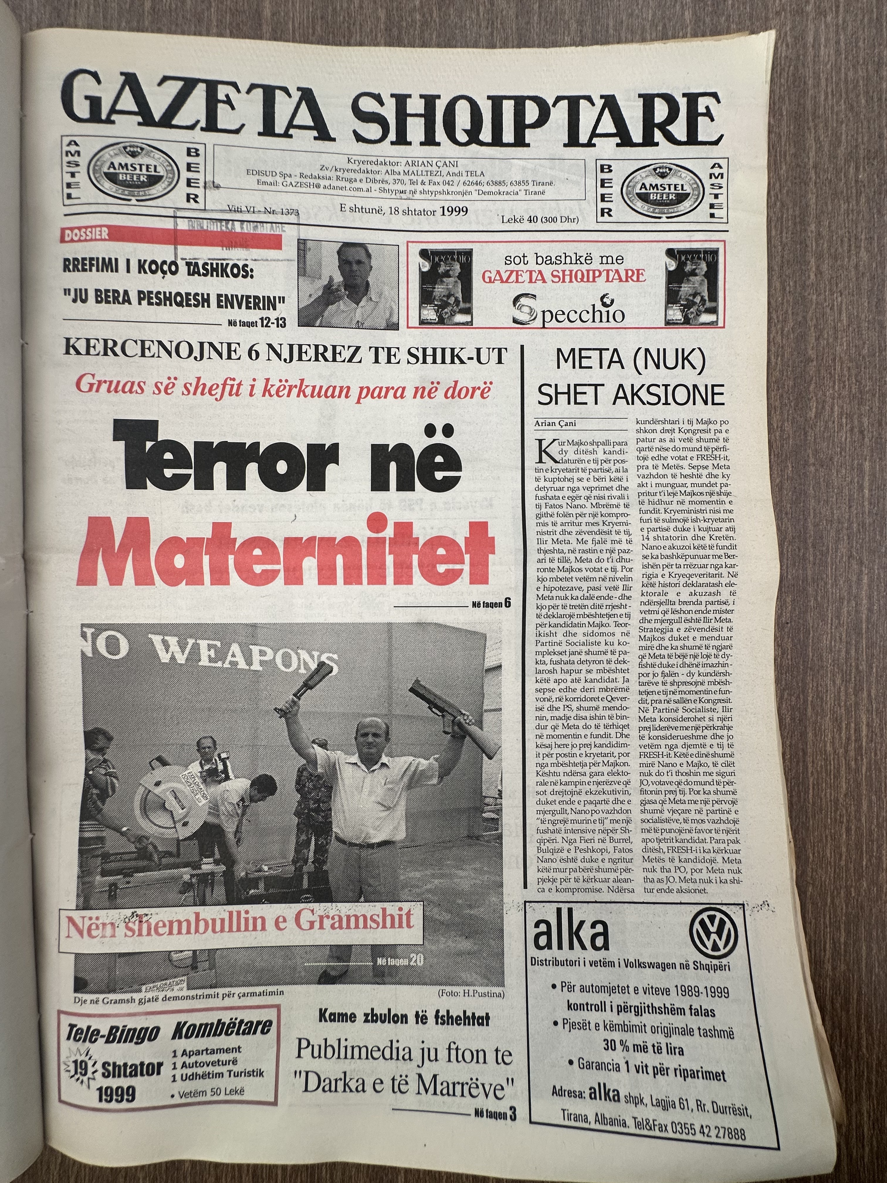 Gazeta Shqiptare 1999-09-18