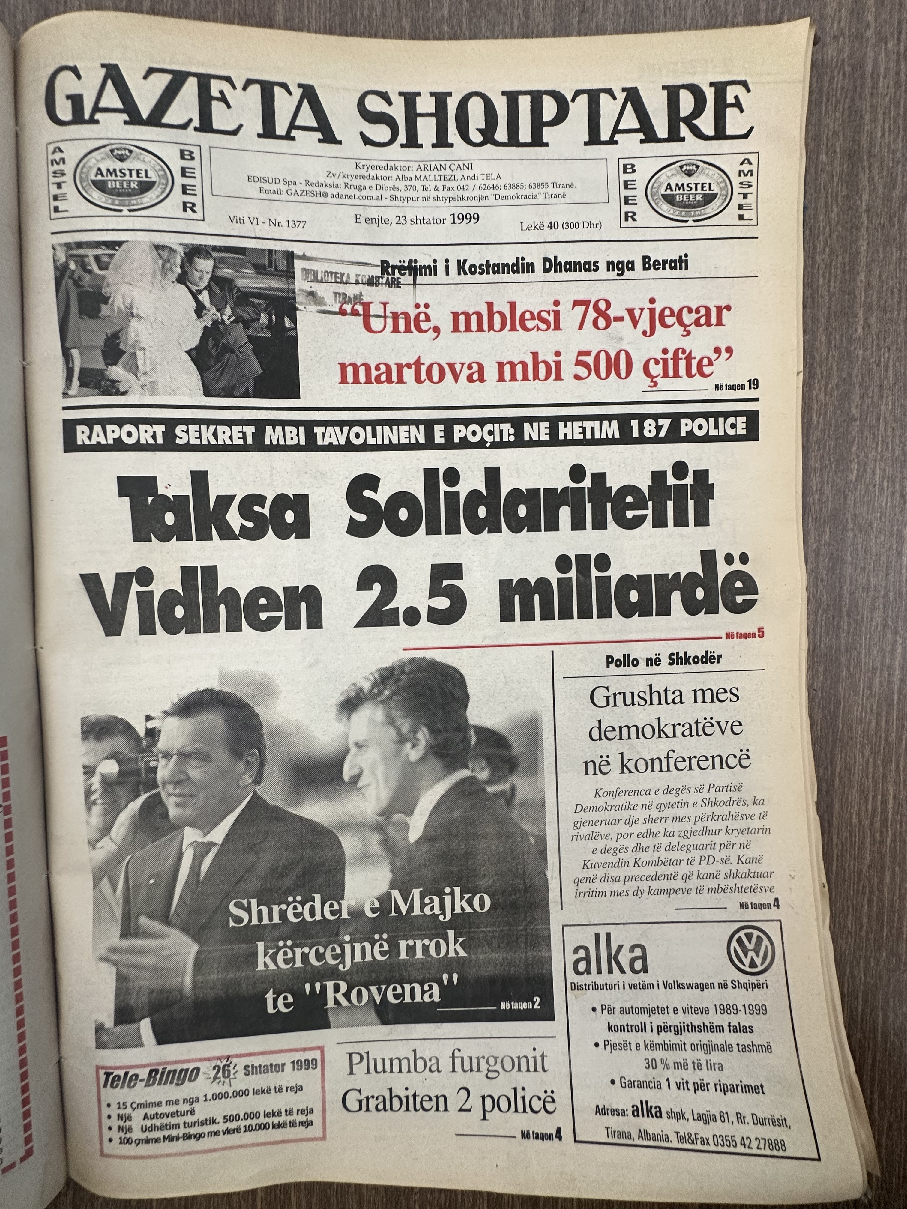 Gazeta Shqiptare 1999-09-23
