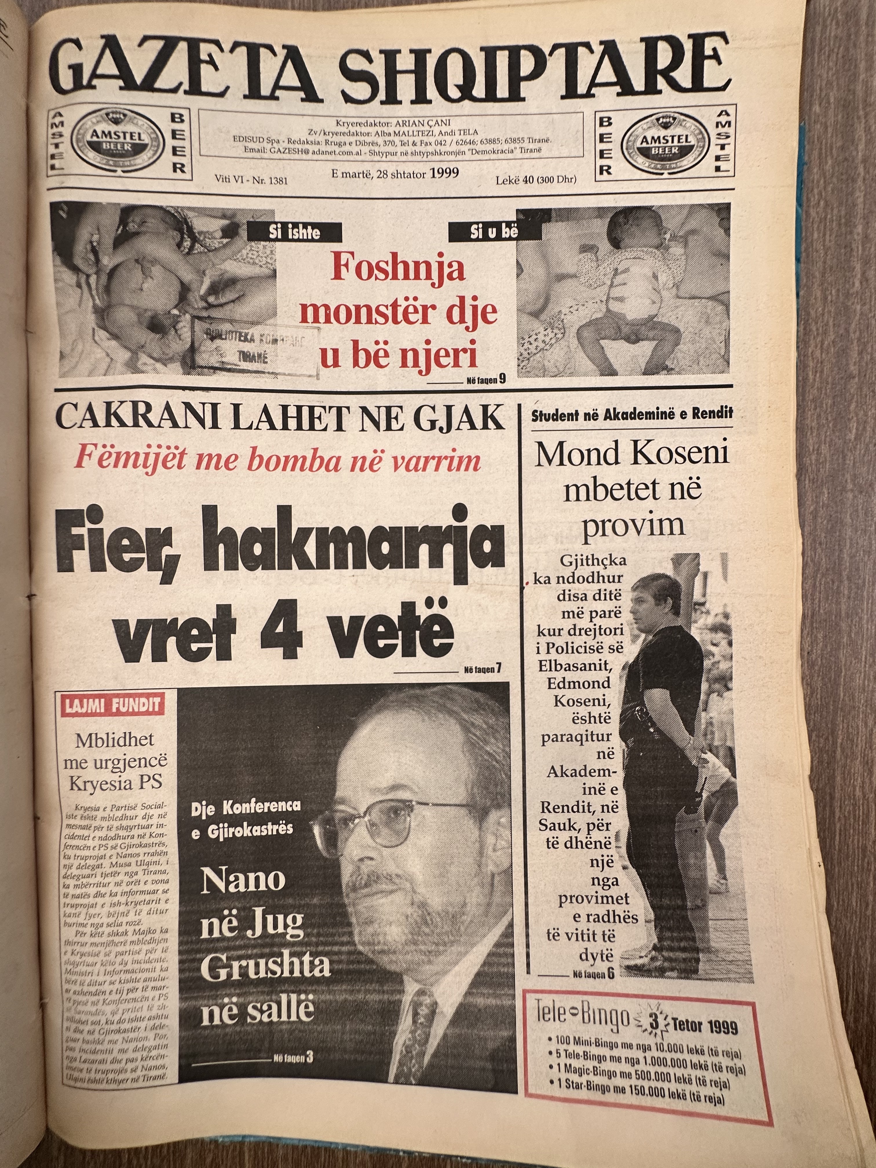 Gazeta Shqiptare 1999-09-28