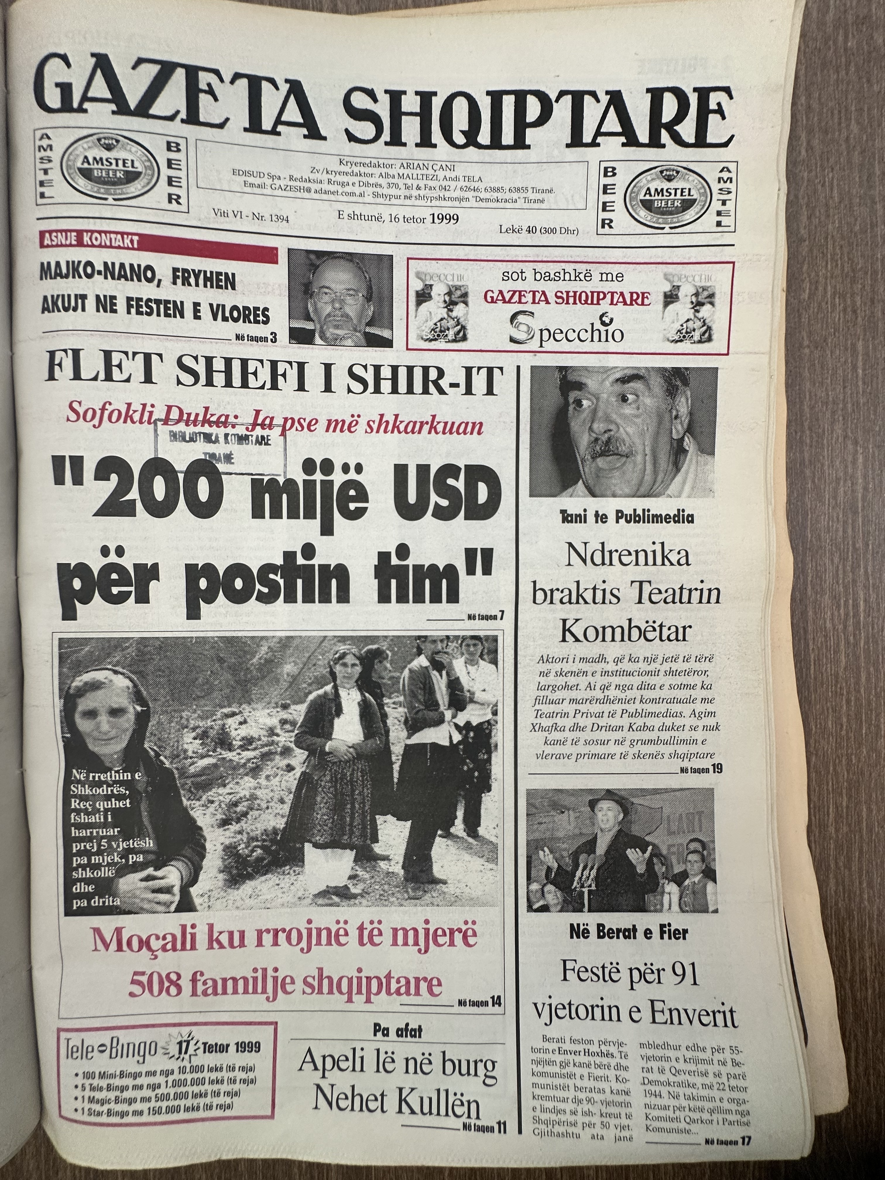 Gazeta Shqiptare 1999-10-16