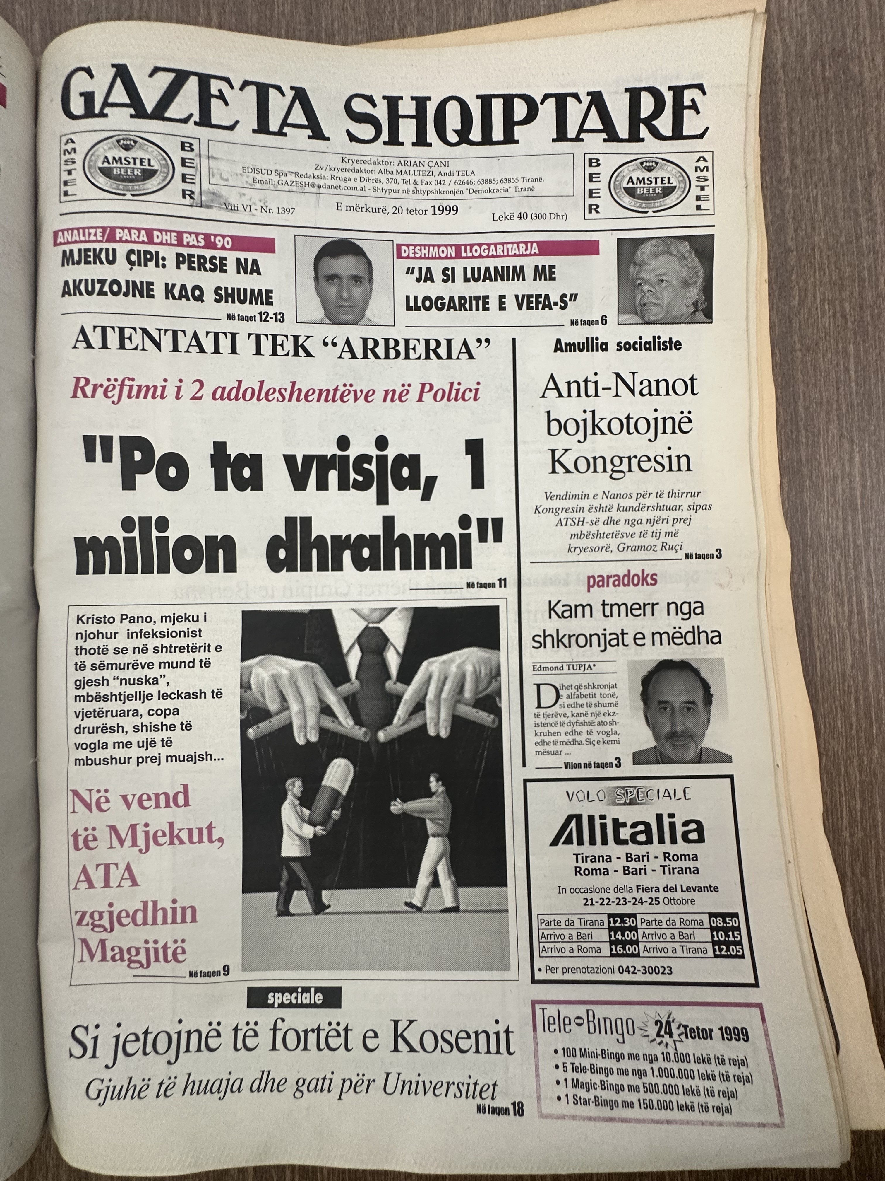 Gazeta Shqiptare 1999-10-20