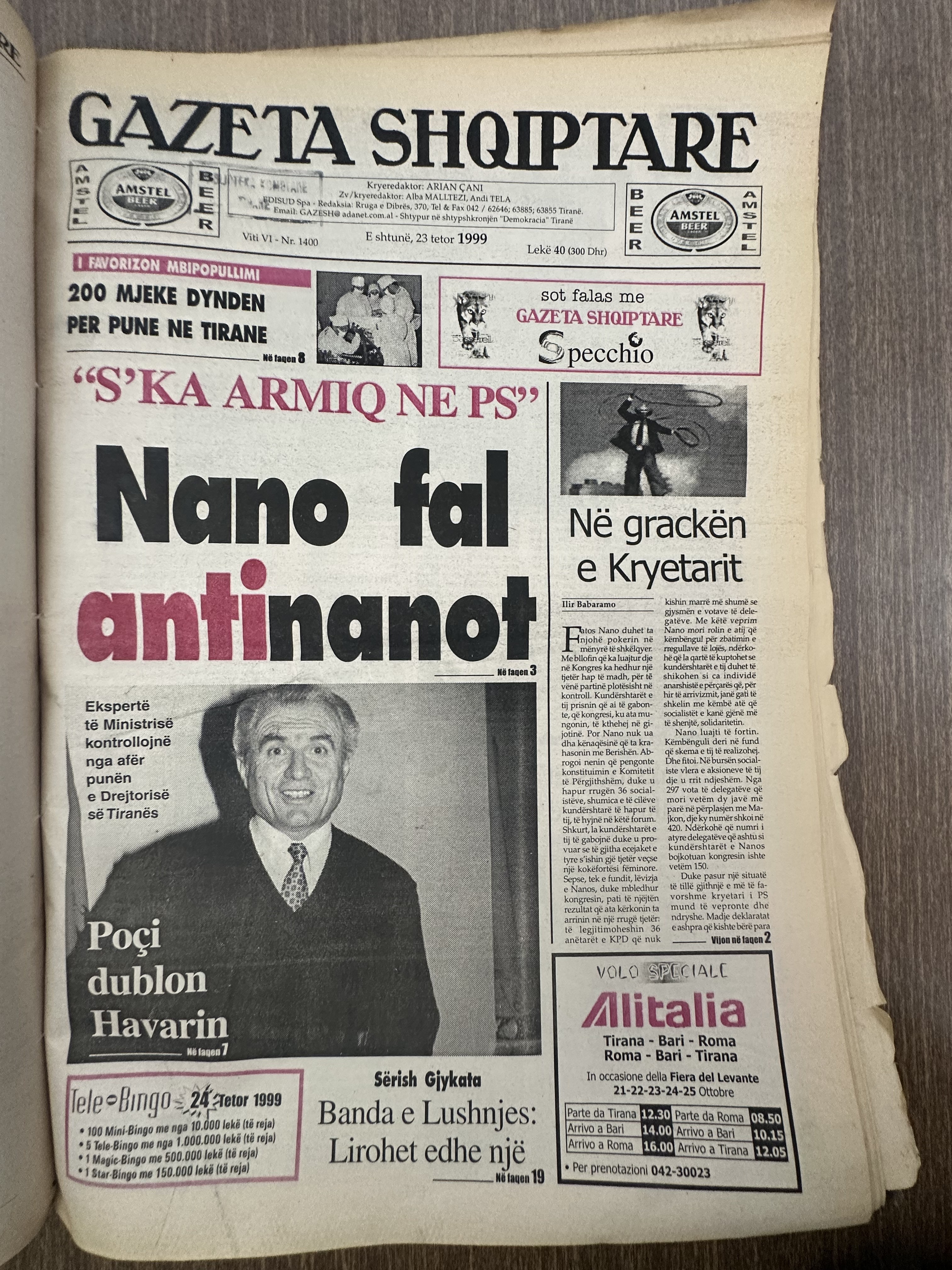 Gazeta Shqiptare 1999-10-23