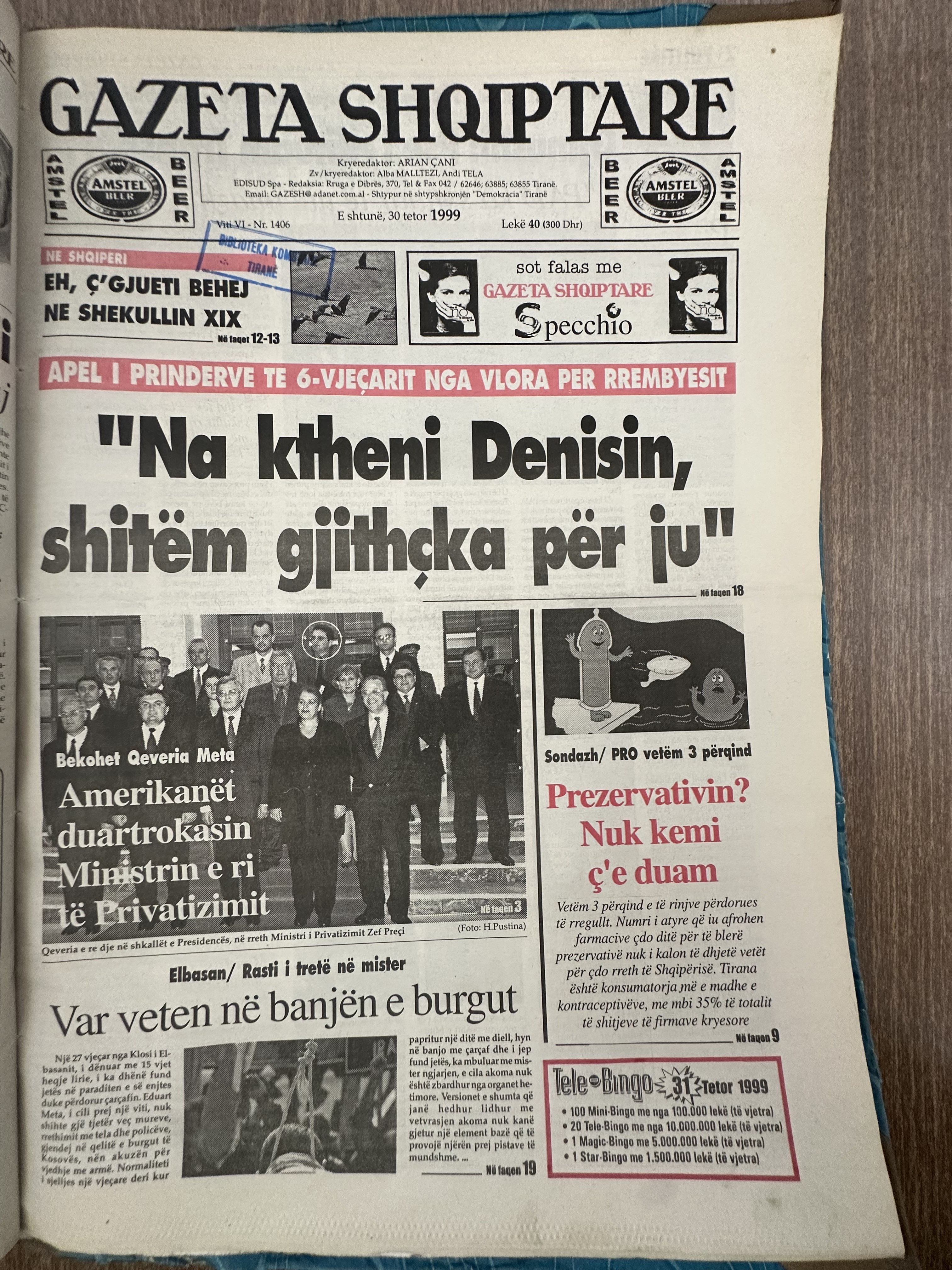 Gazeta Shqiptare 1999-10-30