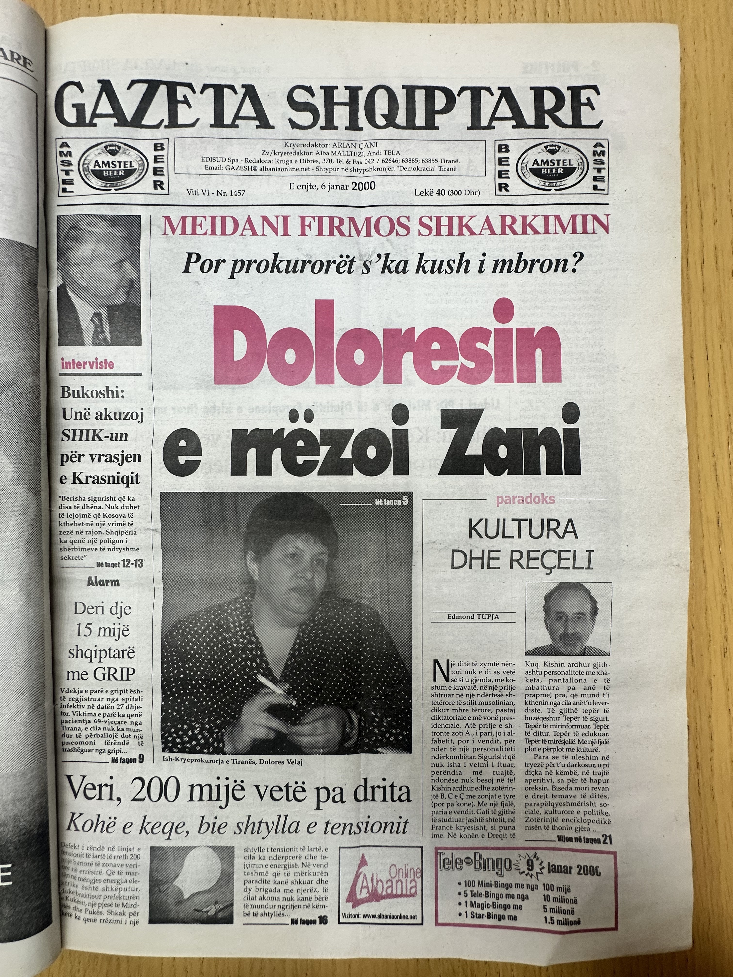 Gazeta Shqiptare 2000-01-06