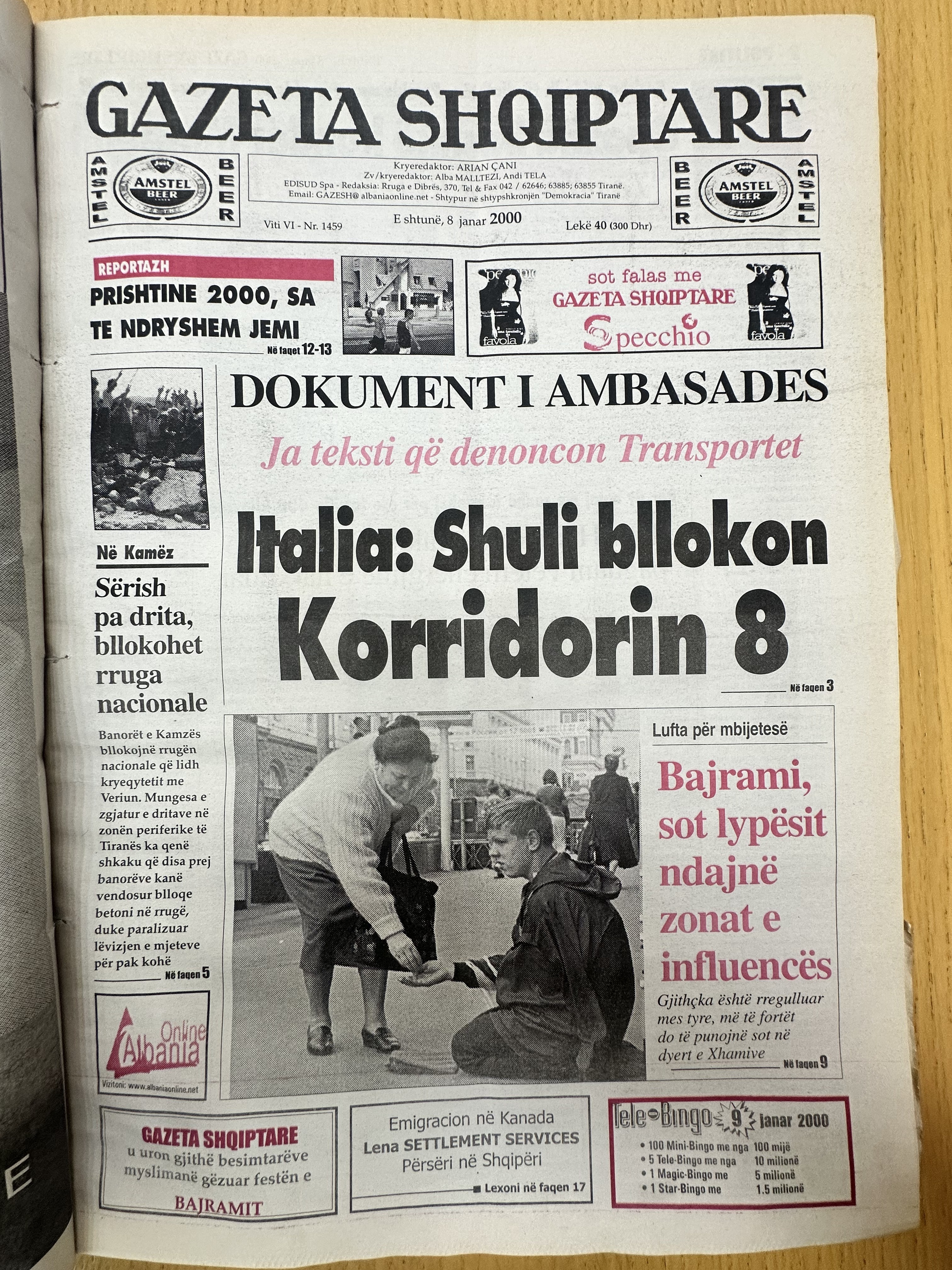 Gazeta Shqiptare 2000-01-08